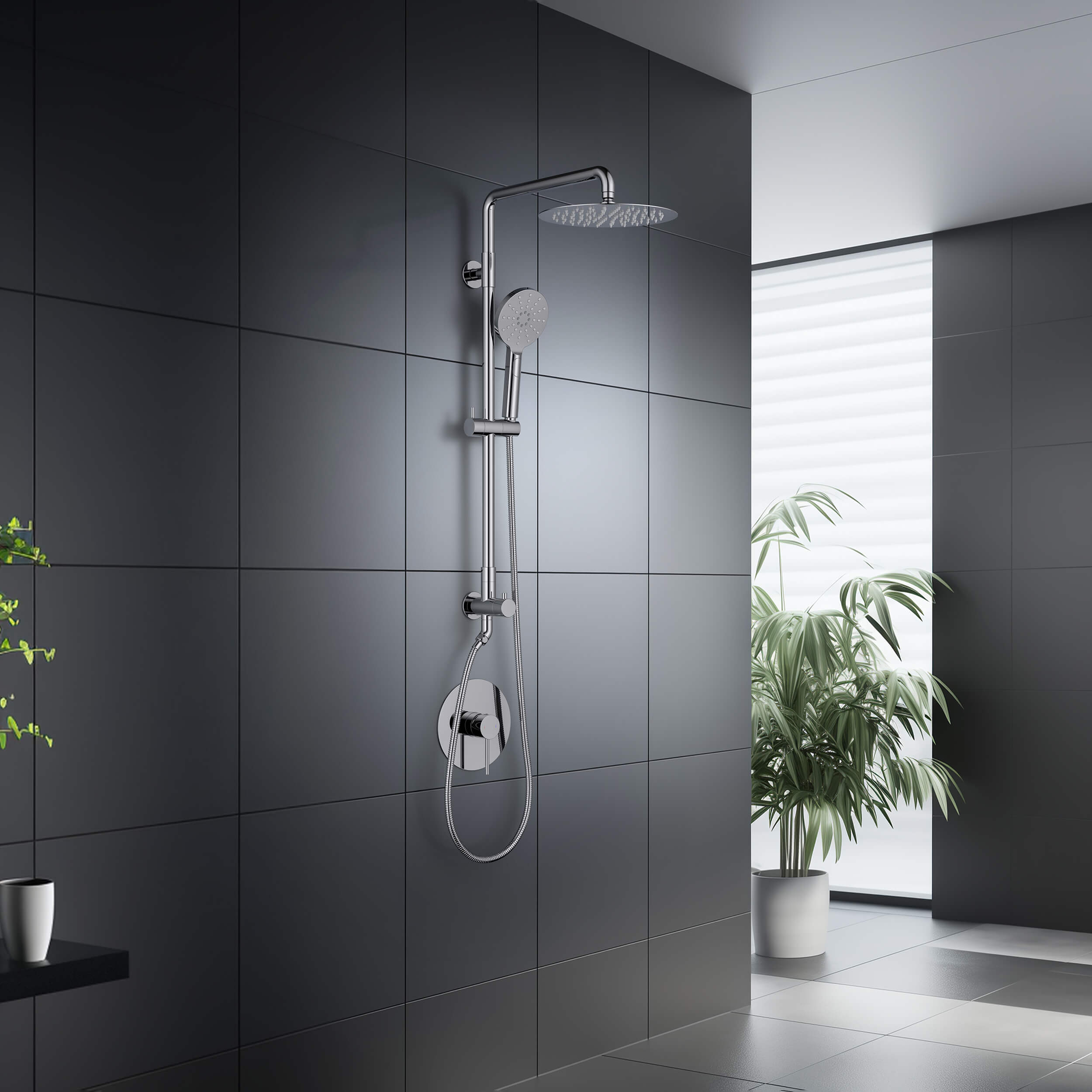 Halo Pressure Balanced 2-Function Shower Column with Rough In Valve