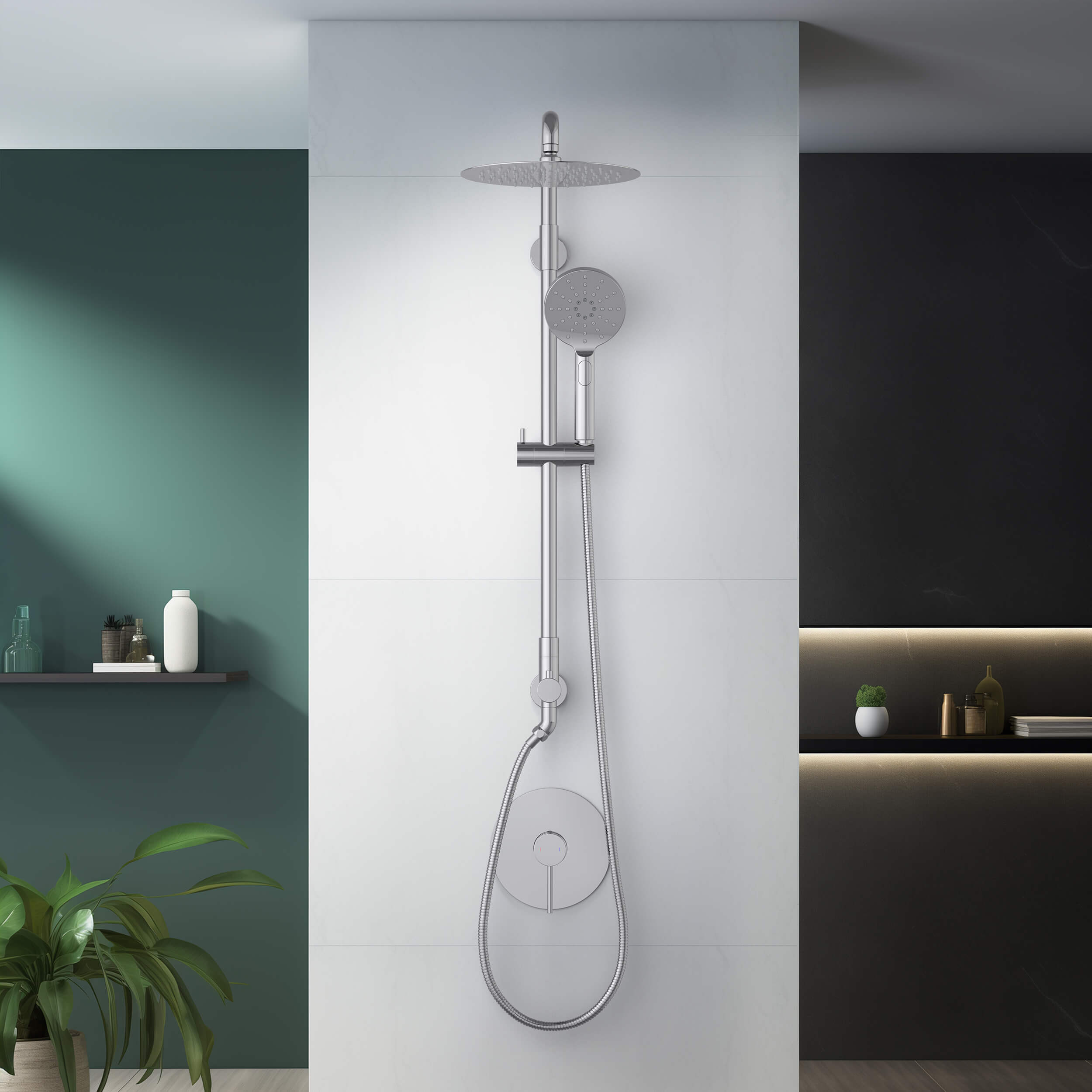 Halo Pressure Balanced 2-Function Shower Column with Rough In Valve