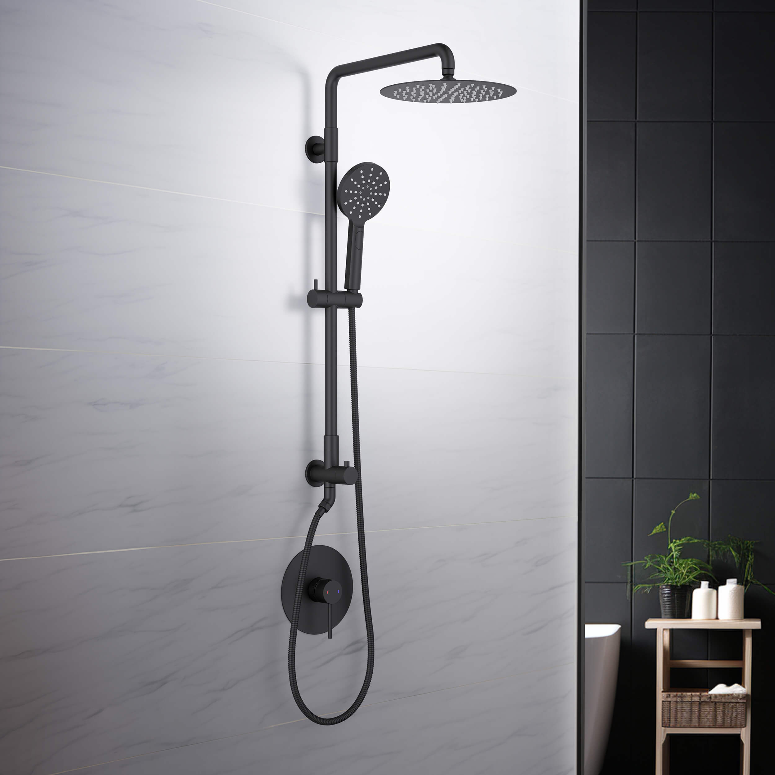 Halo Pressure Balanced 2-Function Shower Column with Rough In Valve