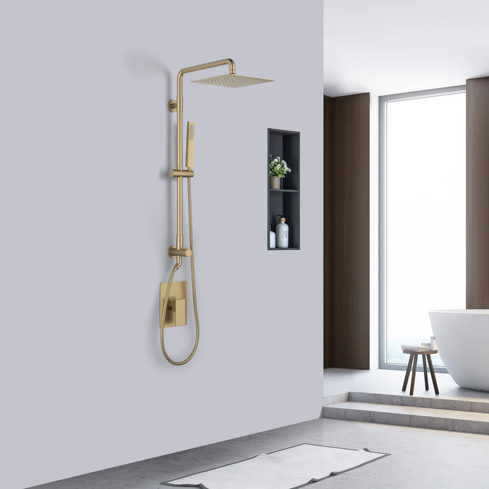 Quadra Pressure Balanced 2-Function Shower Column with Rough In Valve
