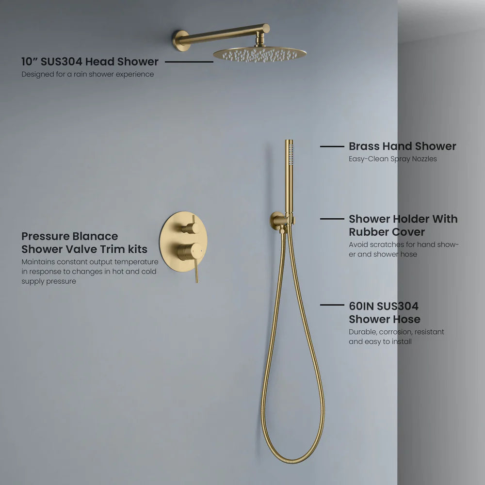 Halo Pressure Balanced 2-Function Shower System with Rough-In Valve