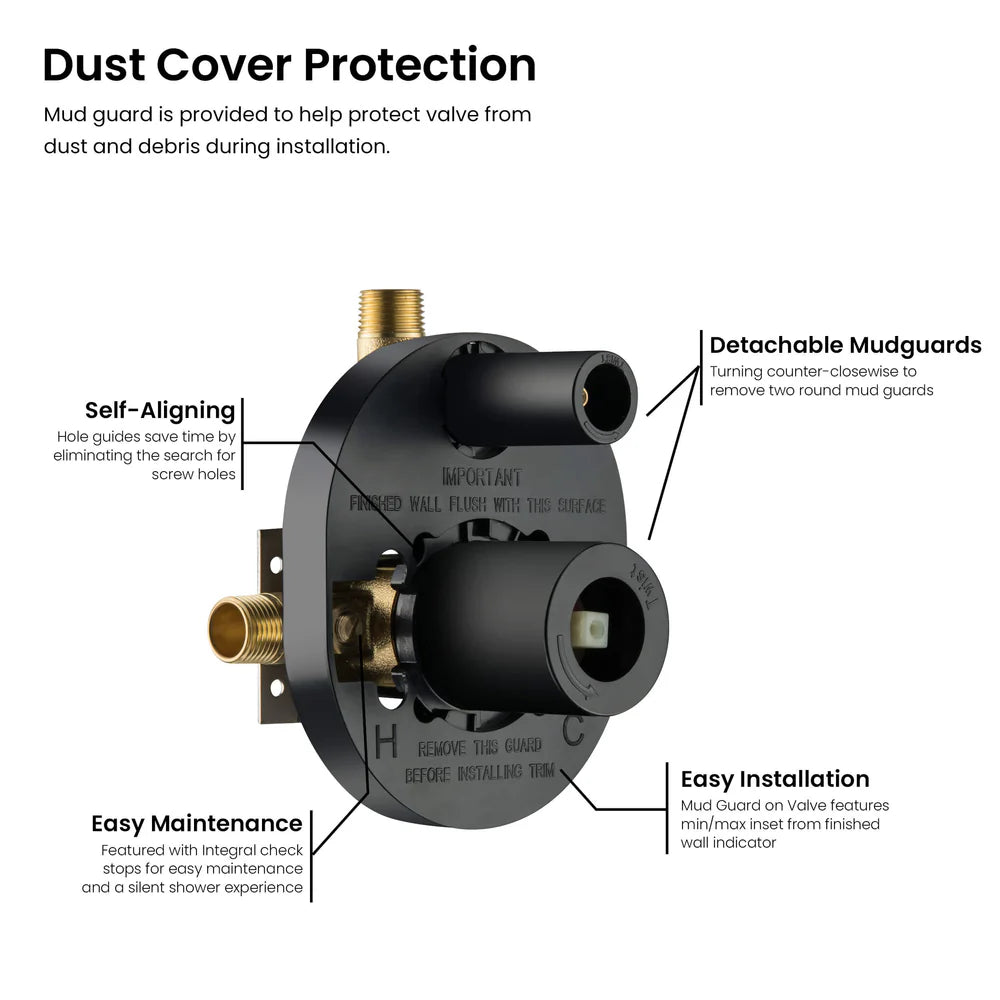 Halo Pressure Balanced 2-Function Shower System with Rough-In Valve