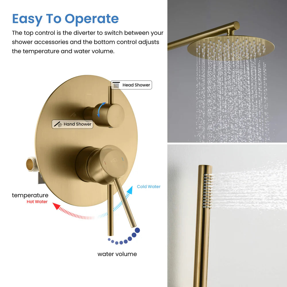 Halo Pressure Balanced 2-Function Shower System with Rough-In Valve