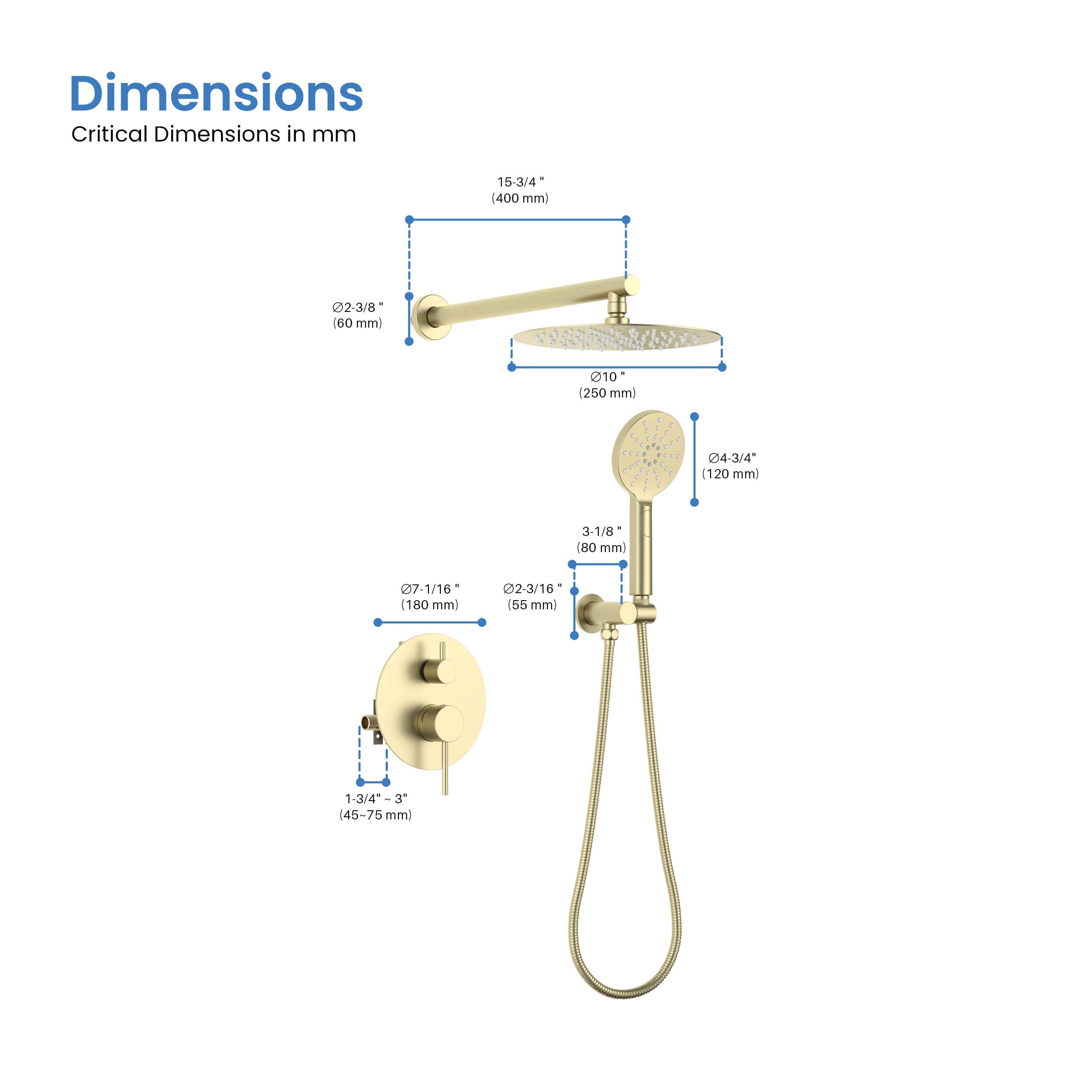 Halo Pressure Balanced 2-Function Shower System with Rough-In Valve