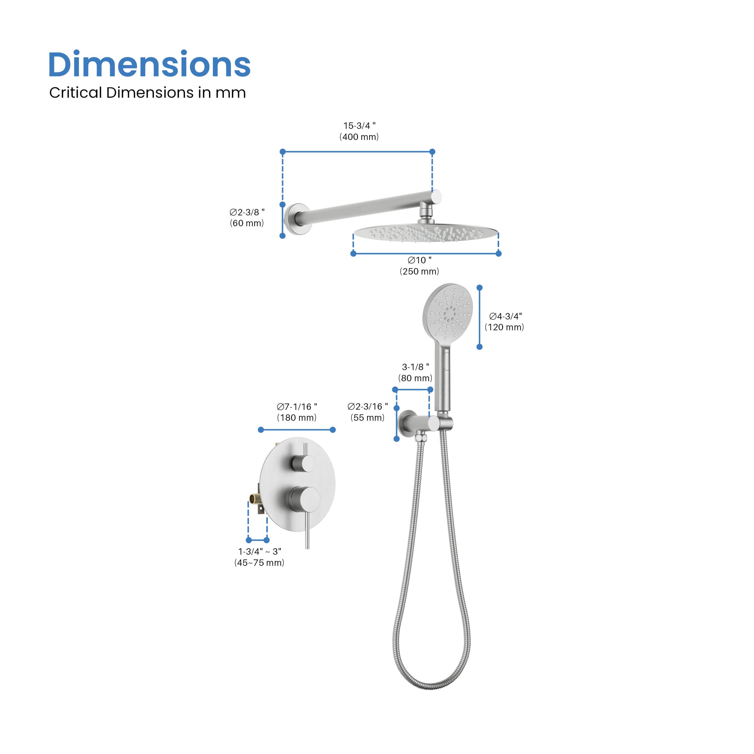 Halo Pressure Balanced 2-Function Shower System with Rough-In Valve
