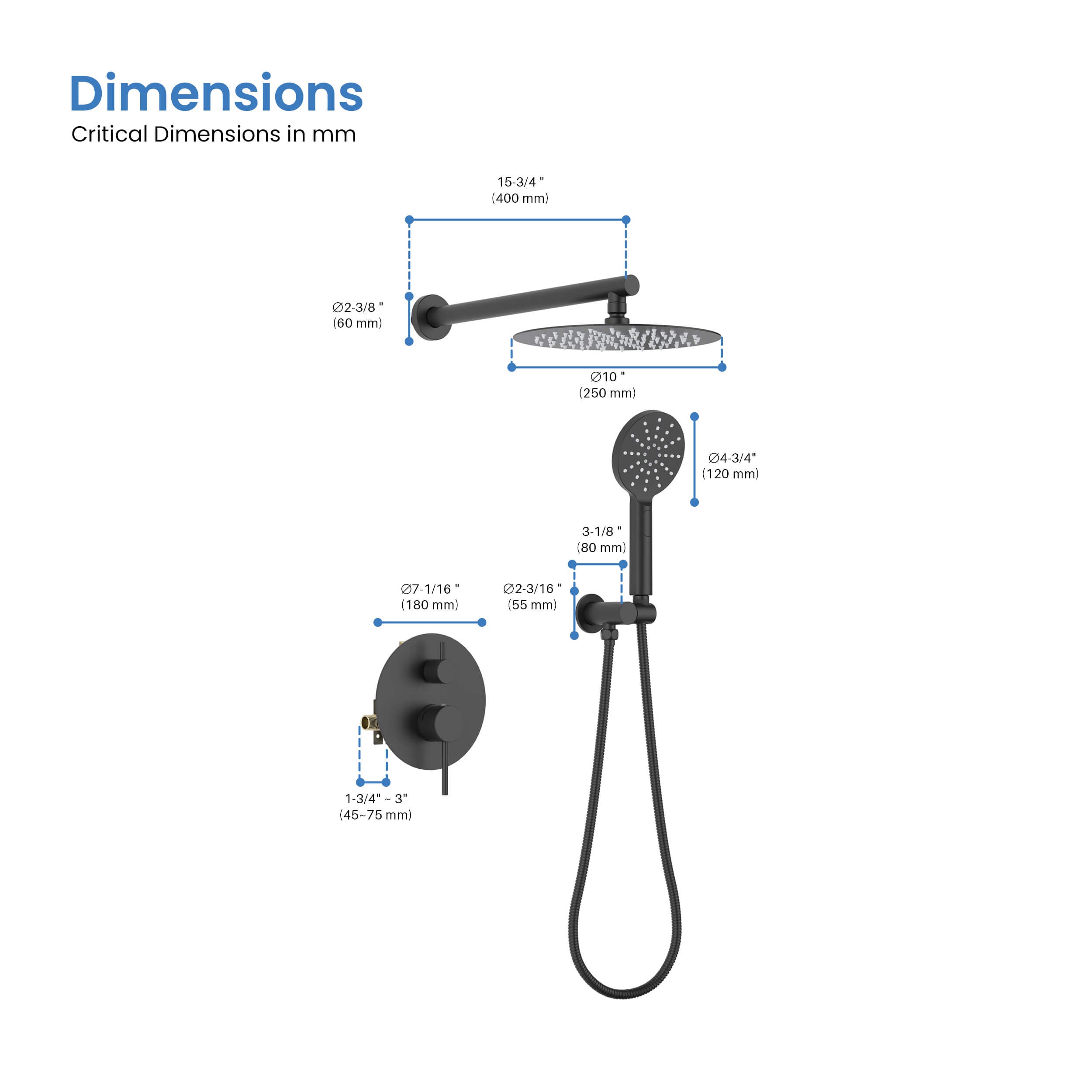 Halo Pressure Balanced 2-Function Shower System with Rough-In Valve