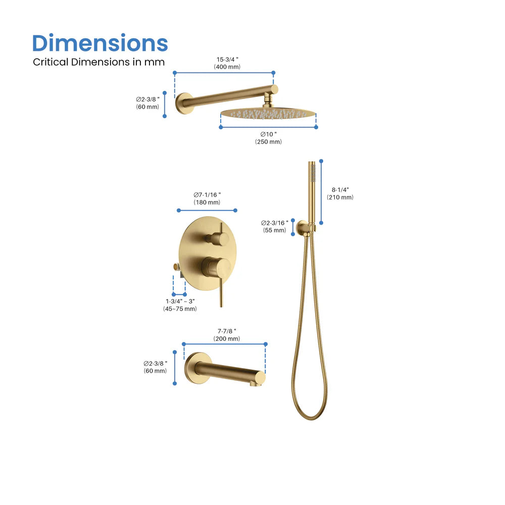 Halo Pressure Balanced 3-Function Shower System with Rough-In Valve