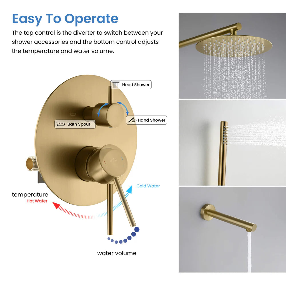 Halo Pressure Balanced 3-Function Shower System with Rough-In Valve
