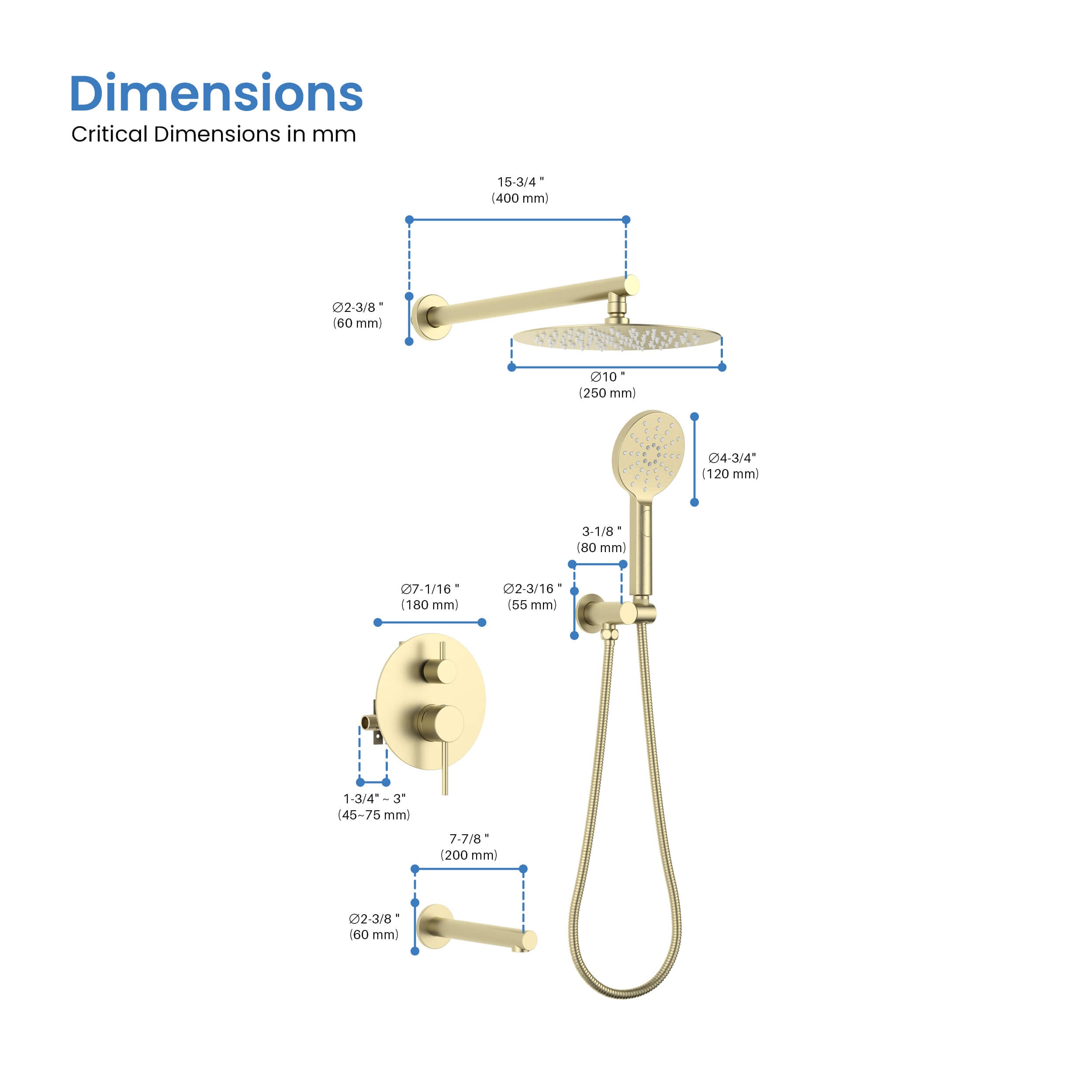Halo Pressure Balanced 3-Function Shower System with Rough-In Valve