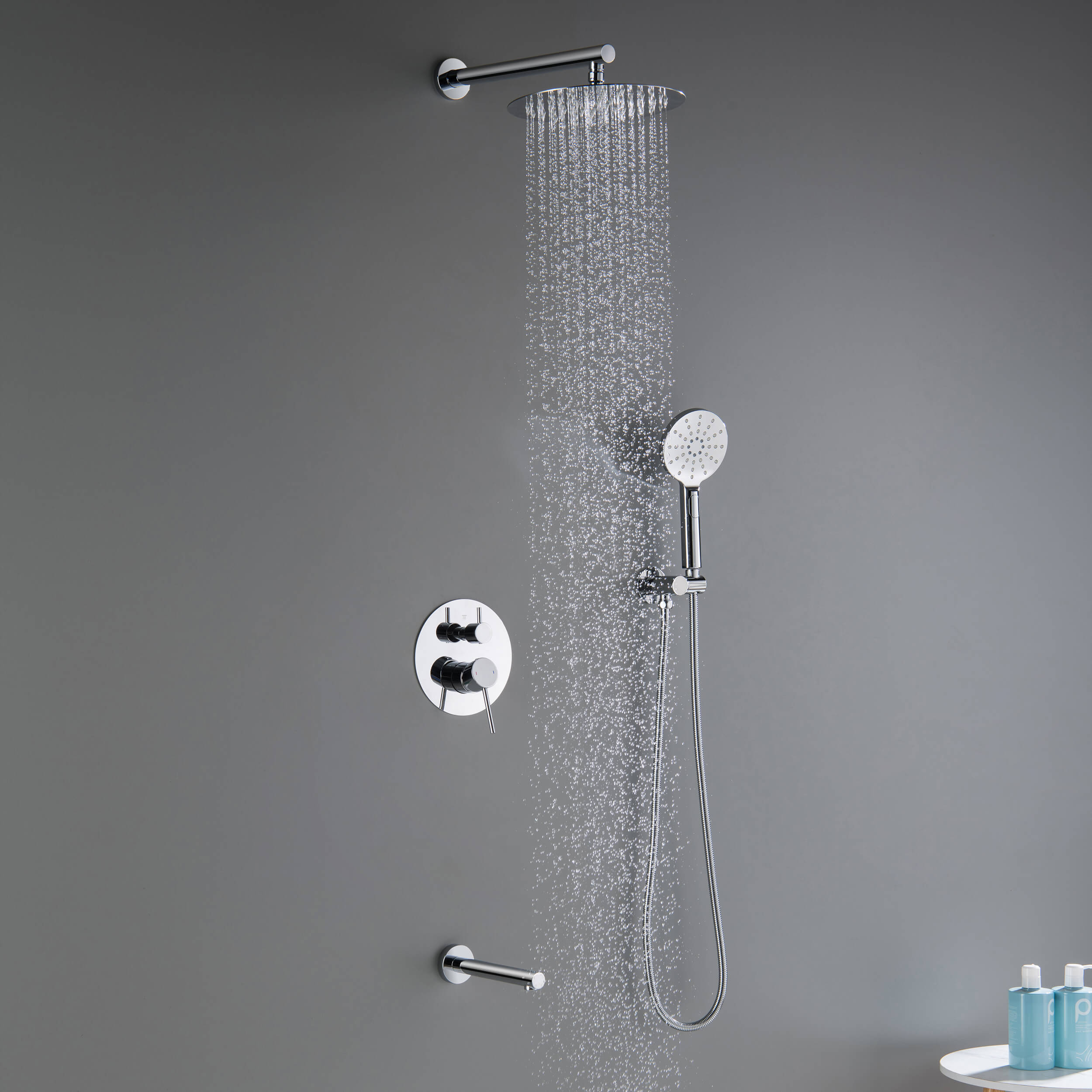 Halo Pressure Balanced 3-Function Shower System with Rough-In Valve