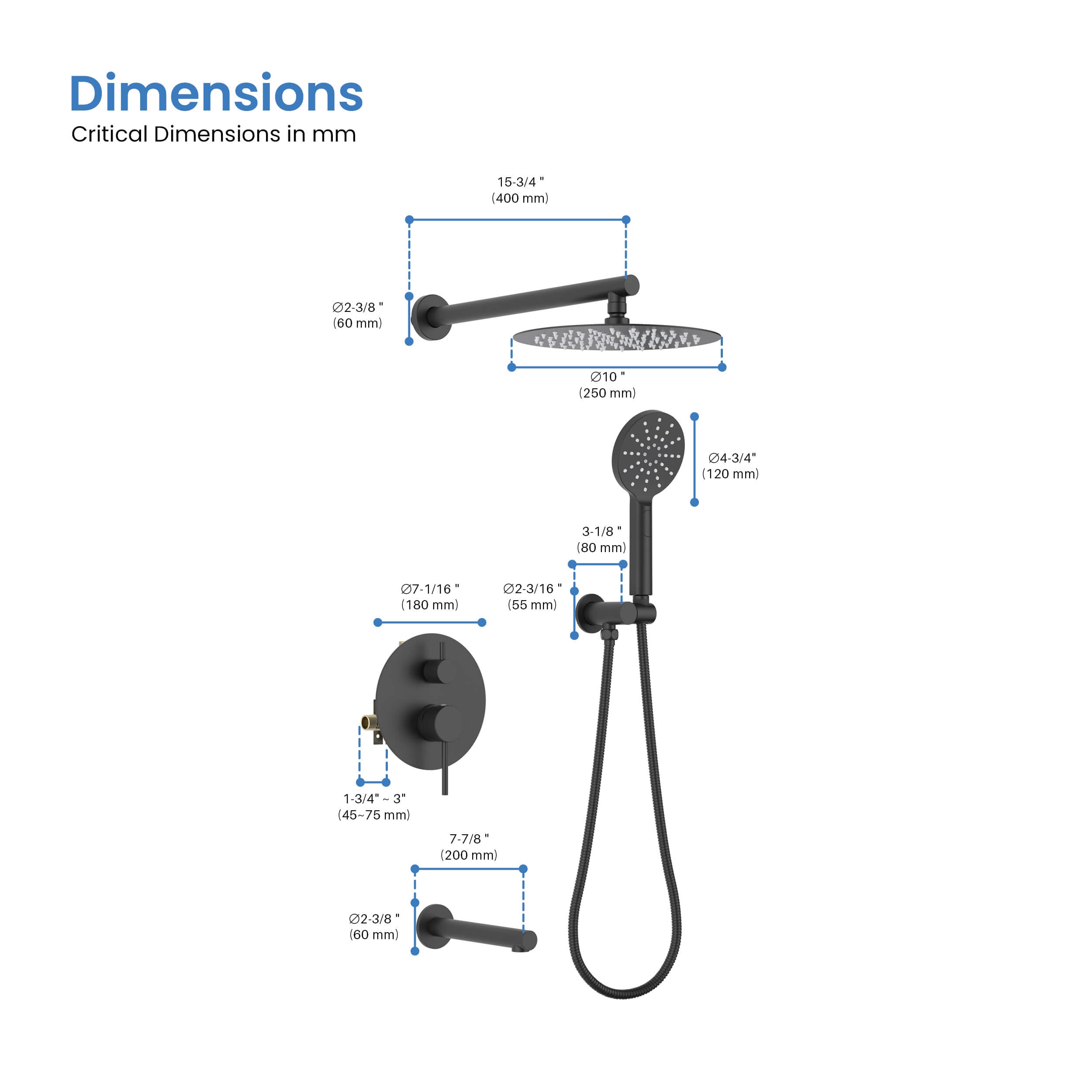 Halo Pressure Balanced 3-Function Shower System with Rough-In Valve