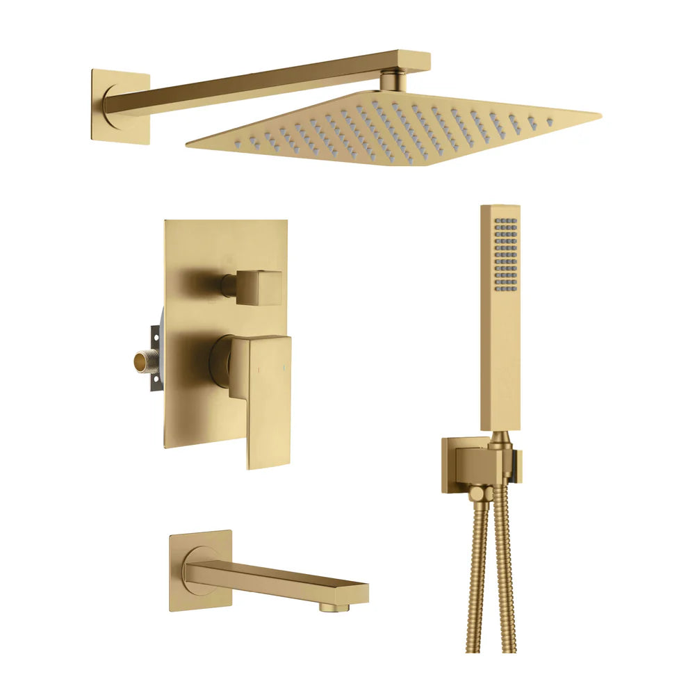Quadra Pressure Balanced 3-Function Shower System with Rough-In Valve