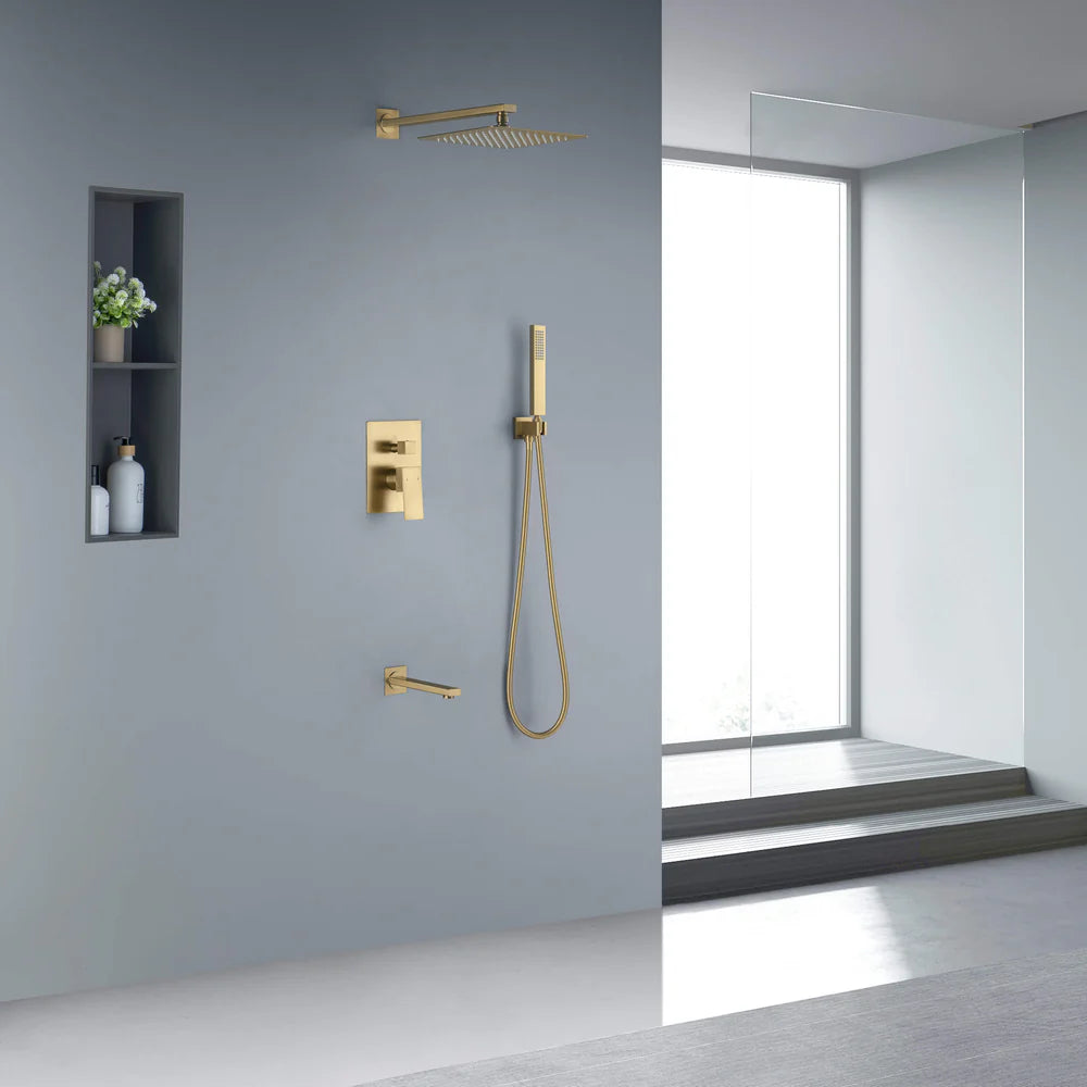 Quadra Pressure Balanced 3-Function Shower System with Rough-In Valve
