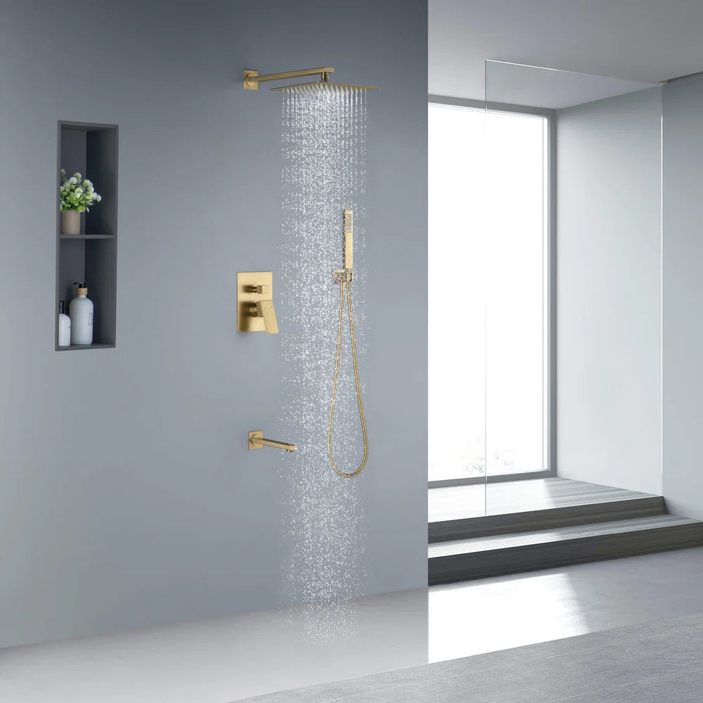 Quadra Pressure Balanced 3-Function Shower System with Rough-In Valve