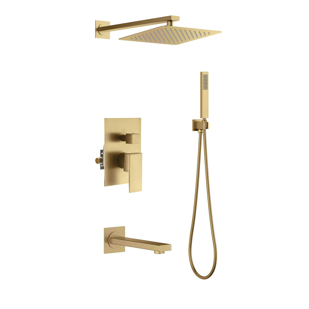 Quadra Pressure Balanced 3-Function Shower System with Rough-In Valve