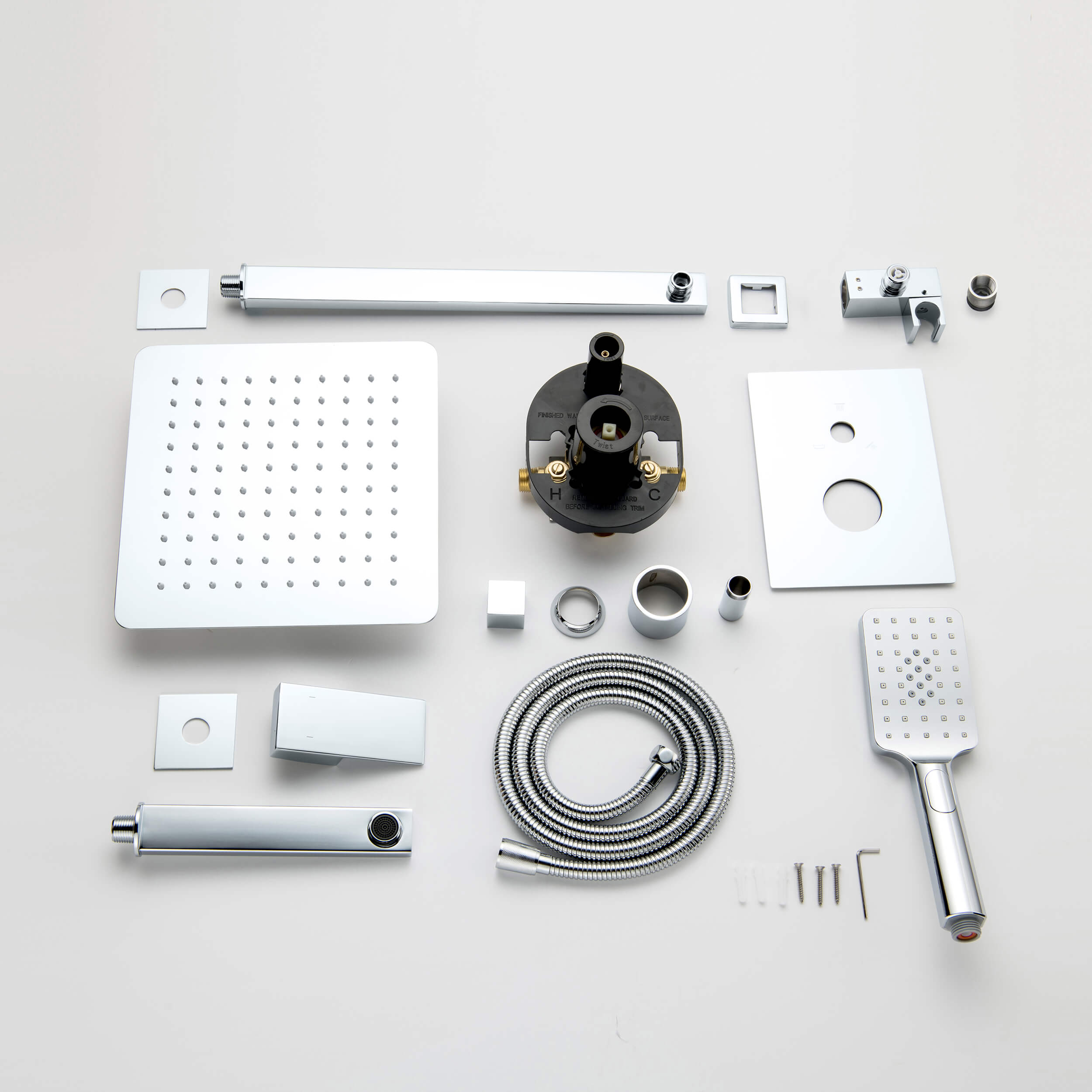 Quadra Pressure Balanced 3-Function Shower System with Rough-In Valve