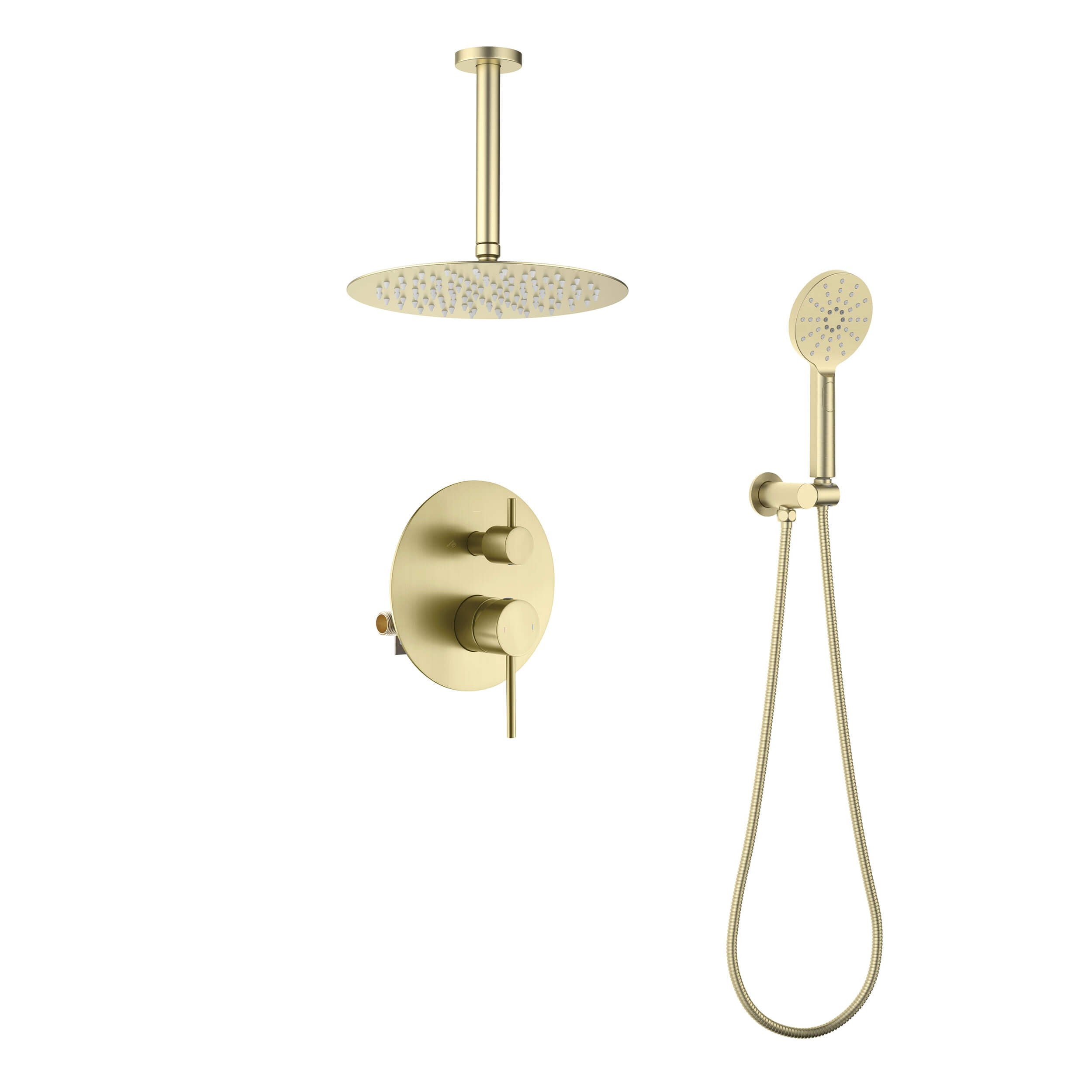 Halo Pressure Balanced 2-Function Ceiling Mount Shower System with Rough-In Valve