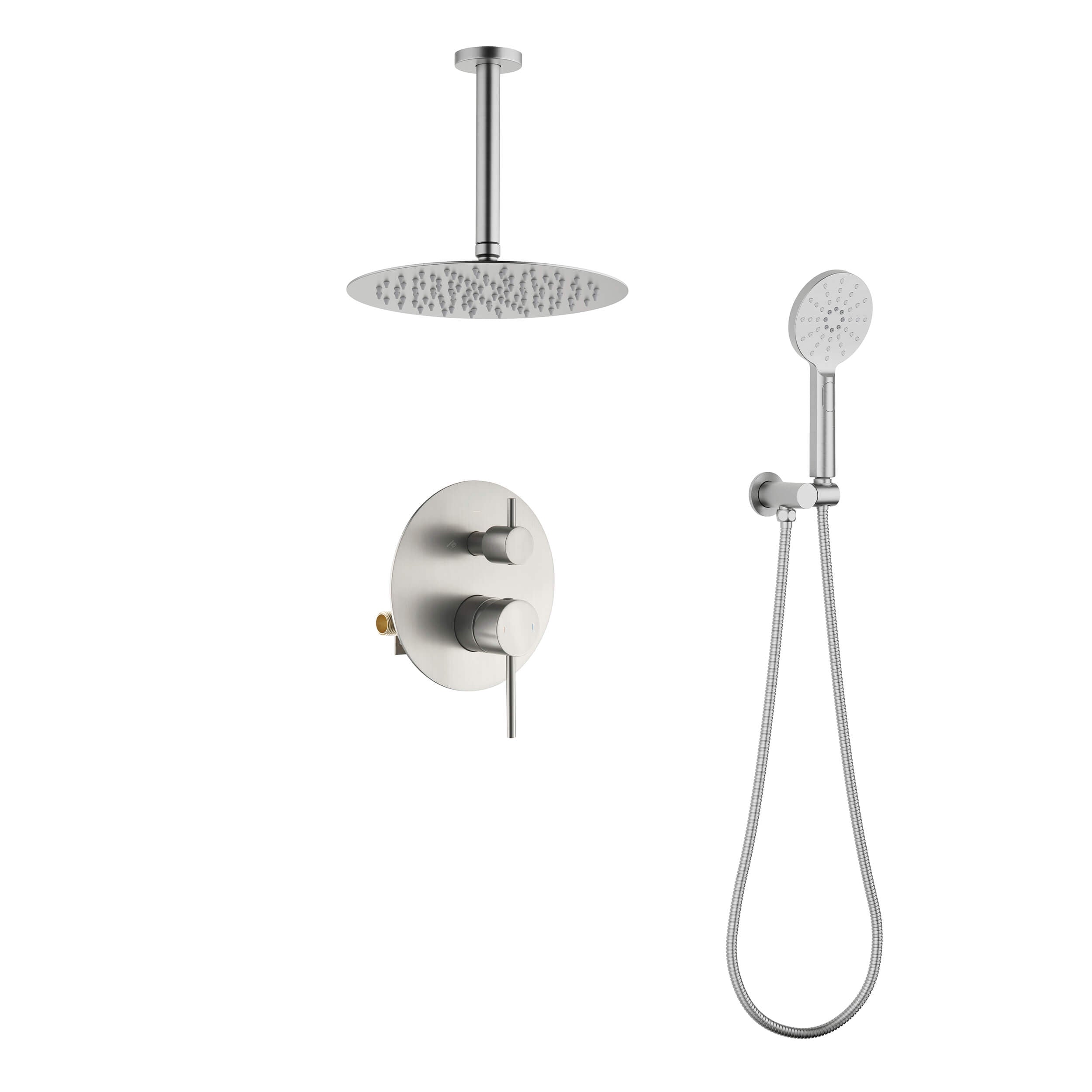 Halo Pressure Balanced 2-Function Ceiling Mount Shower System with Rough-In Valve