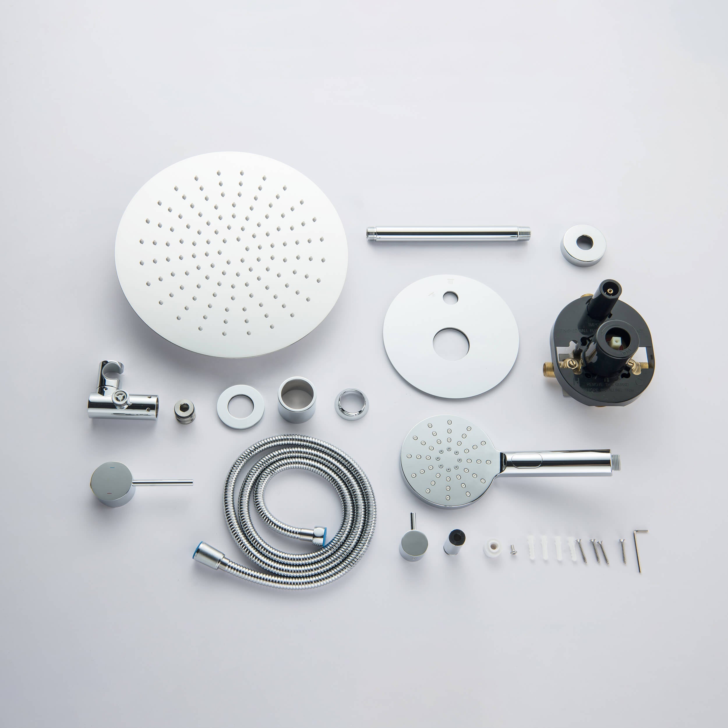 Halo Pressure Balanced 2-Function Ceiling Mount Shower System with Rough-In Valve