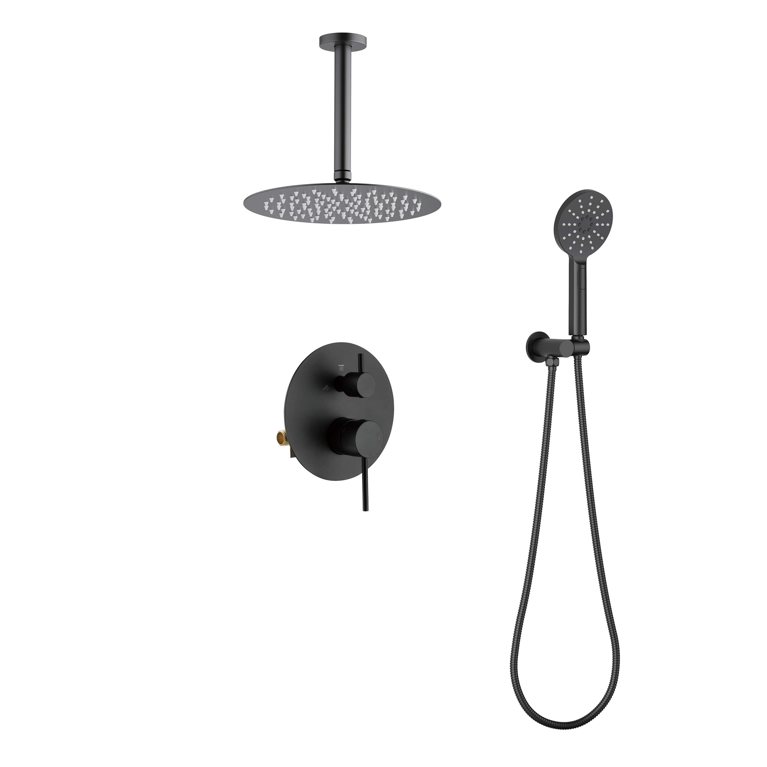 Halo Pressure Balanced 2-Function Ceiling Mount Shower System with Rough-In Valve