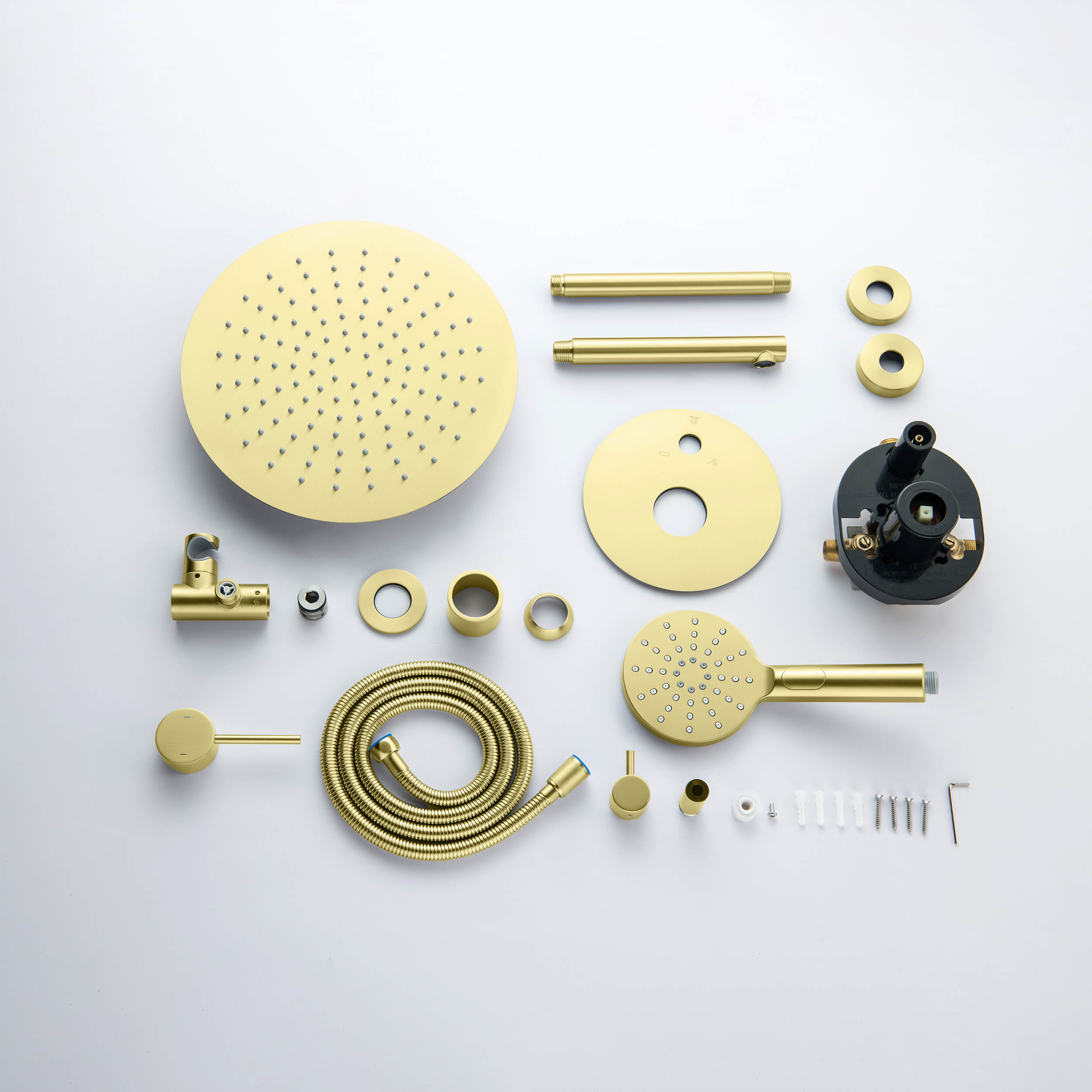 Halo Pressure Balanced 3-Function Ceiling Mount Shower System with Rough-In Valve