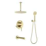 Halo Pressure Balanced 3-Function Ceiling Mount Shower System with Rough-In Valve