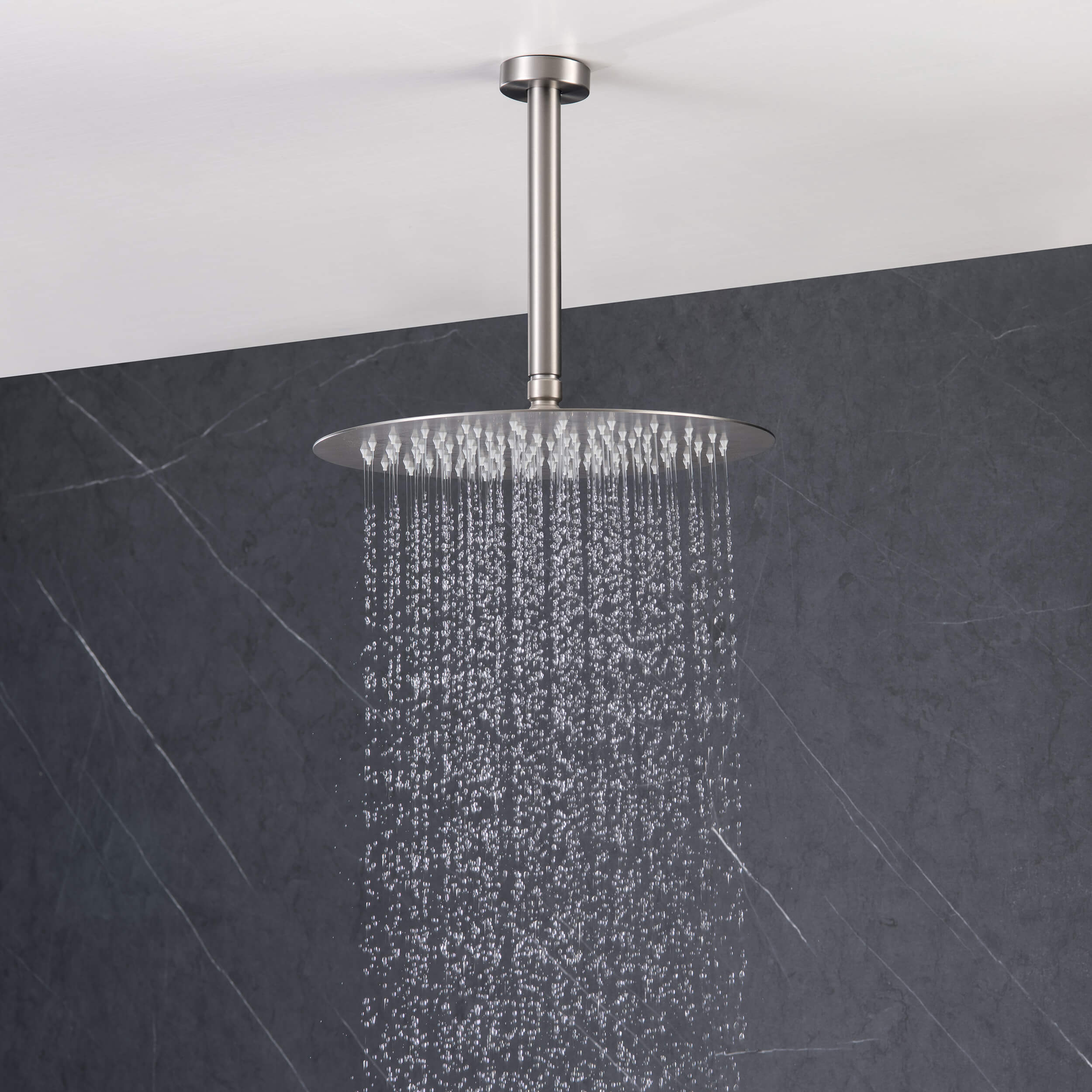 Halo Pressure Balanced 3-Function Ceiling Mount Shower System with Rough-In Valve