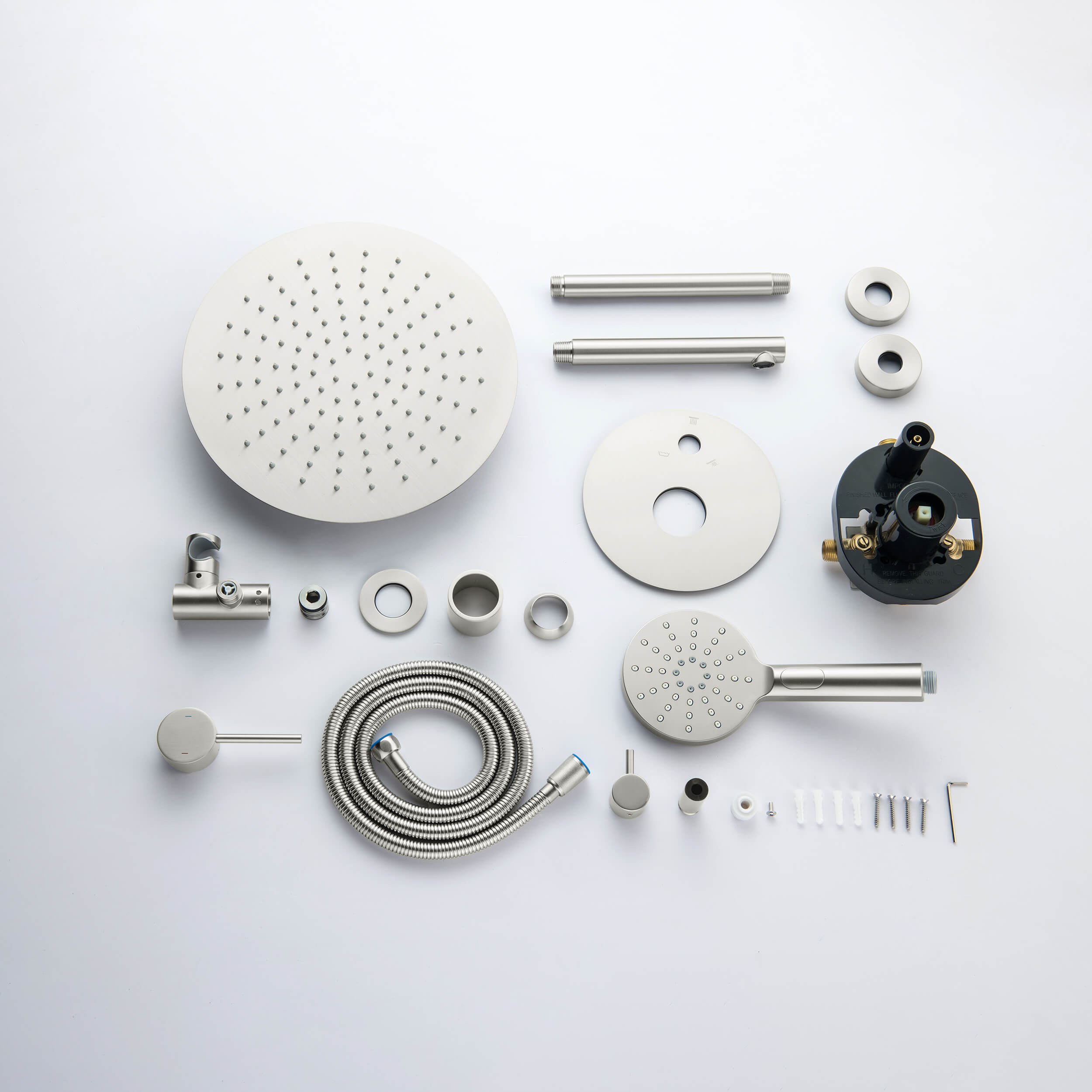 Halo Pressure Balanced 3-Function Ceiling Mount Shower System with Rough-In Valve