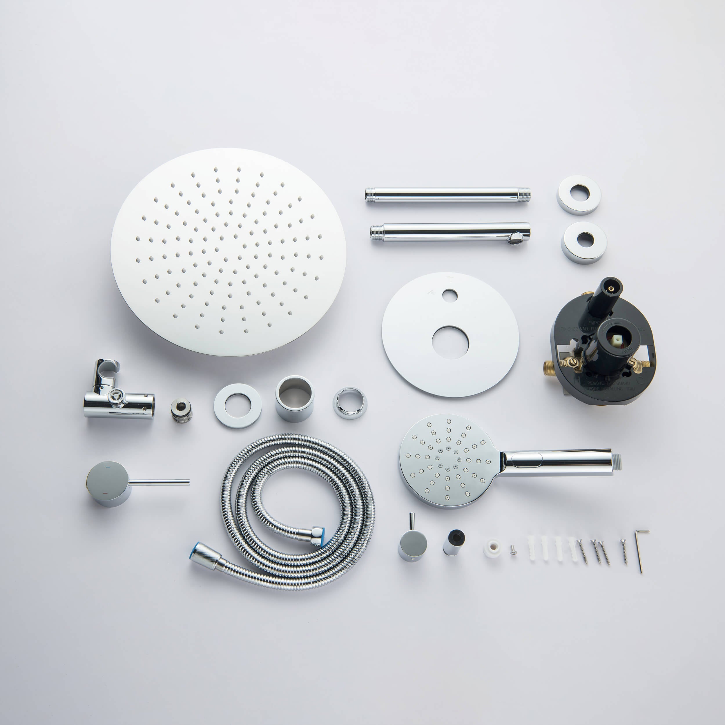 Halo Pressure Balanced 3-Function Ceiling Mount Shower System with Rough-In Valve