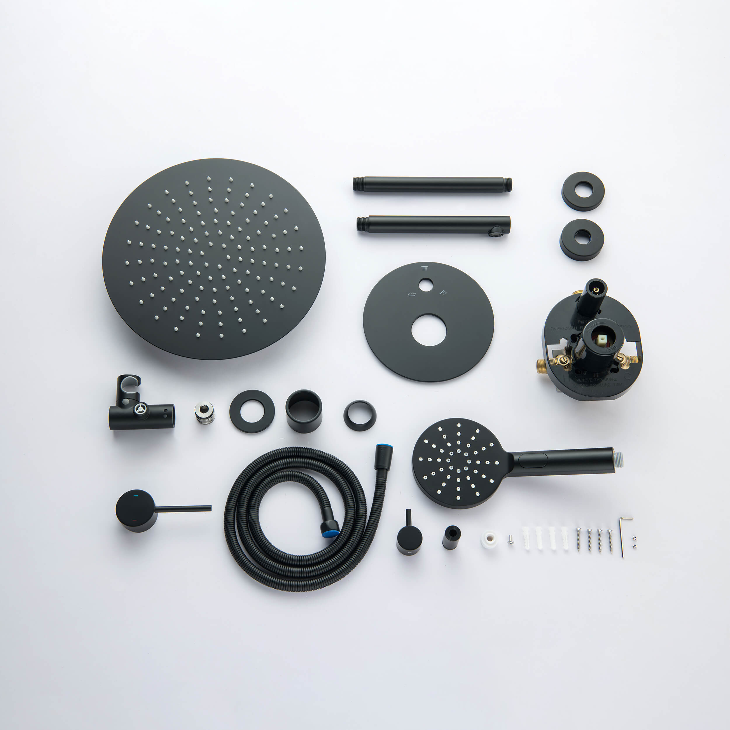 Halo Pressure Balanced 3-Function Ceiling Mount Shower System with Rough-In Valve