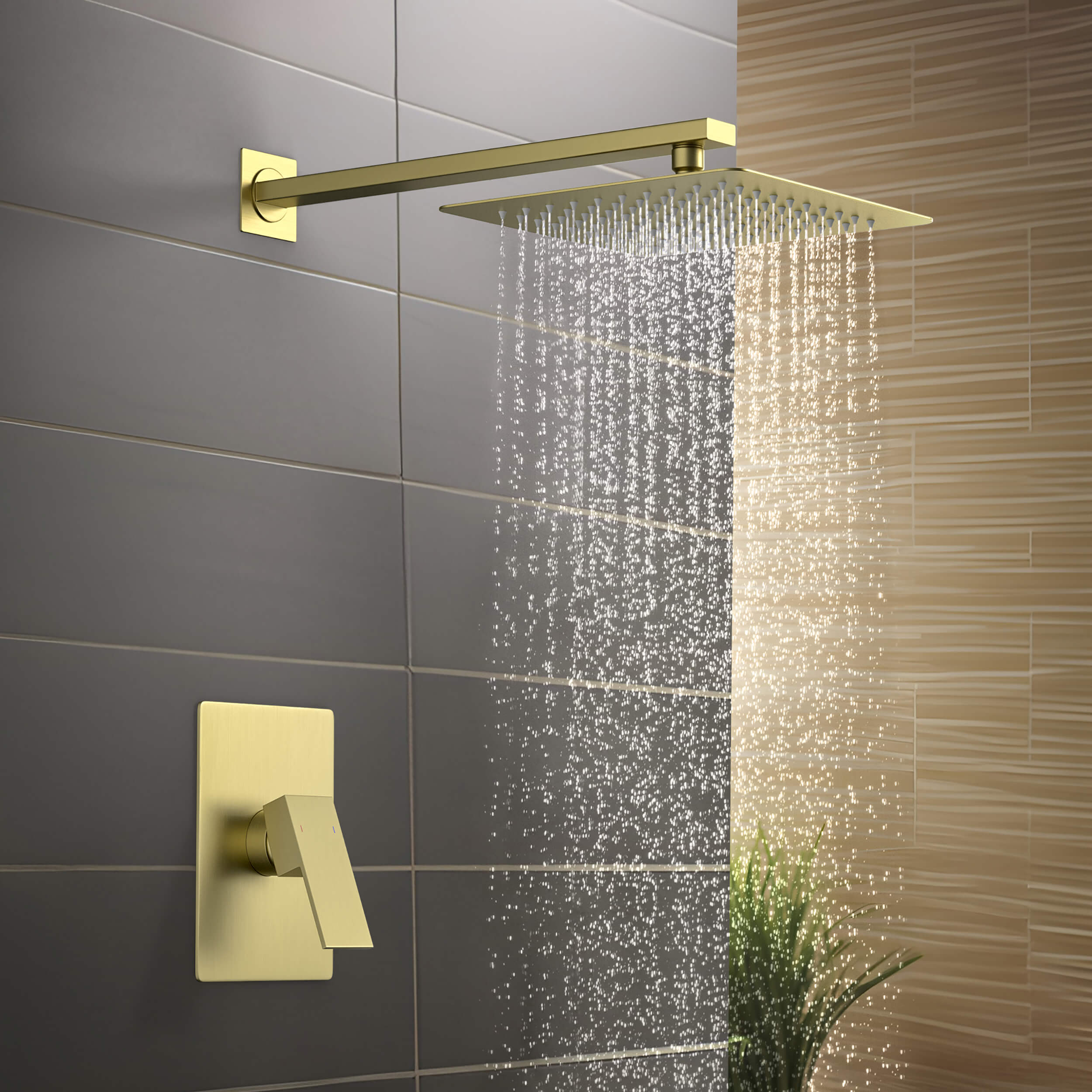 Quadra Pressure Balanced Single Function Shower System with Rough-In Valve
