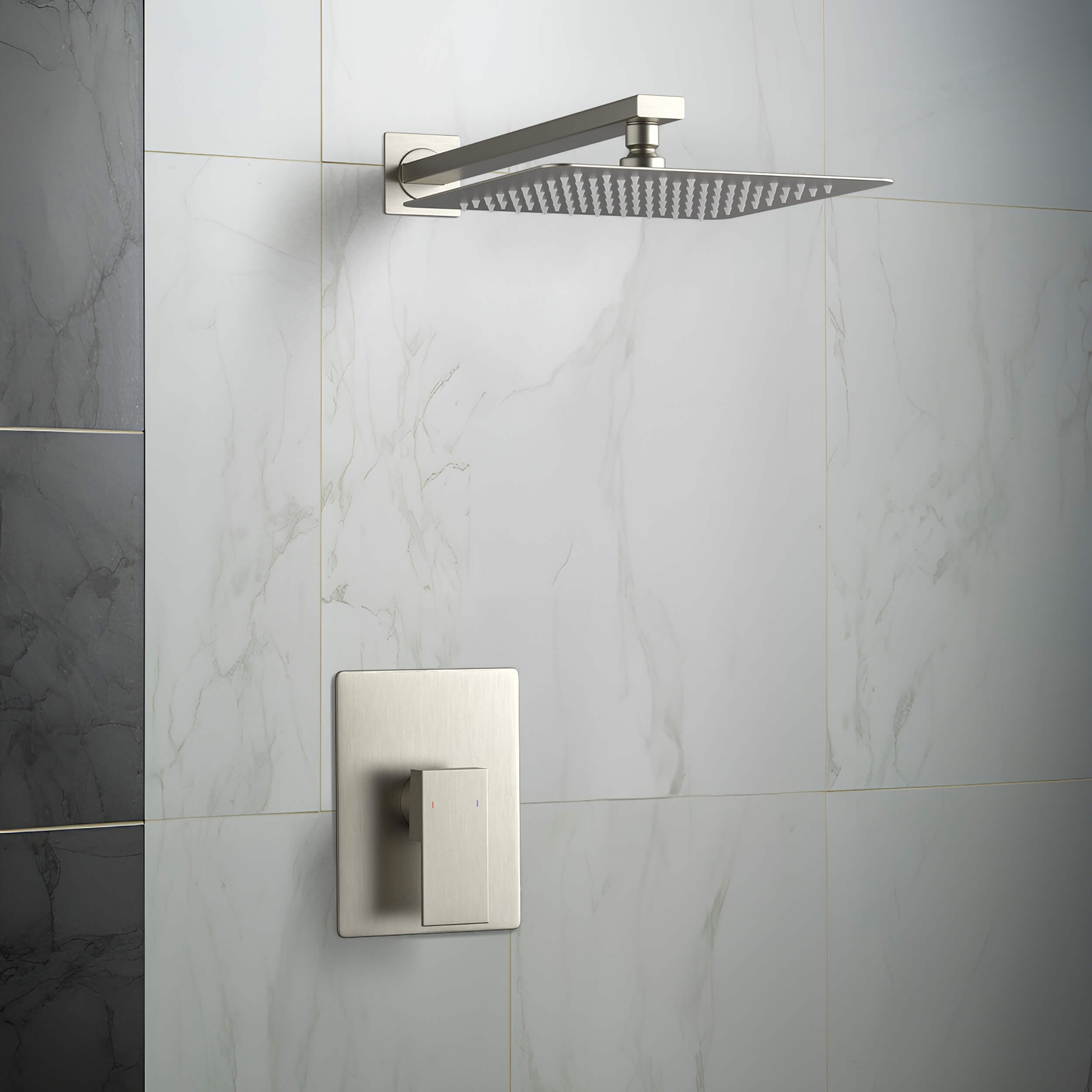 Quadra Pressure Balanced Single Function Shower System with Rough-In Valve