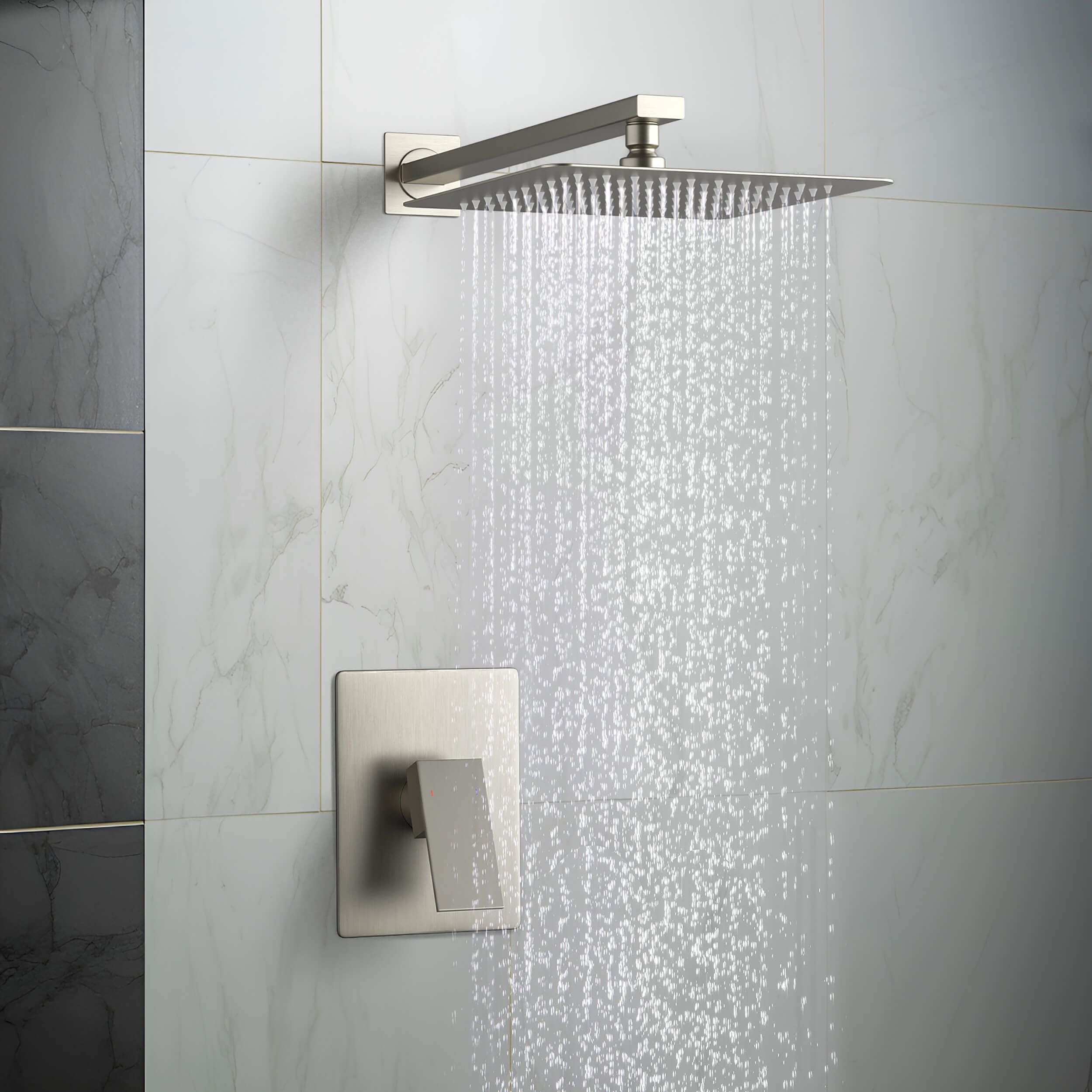 Quadra Pressure Balanced Single Function Shower System with Rough-In Valve