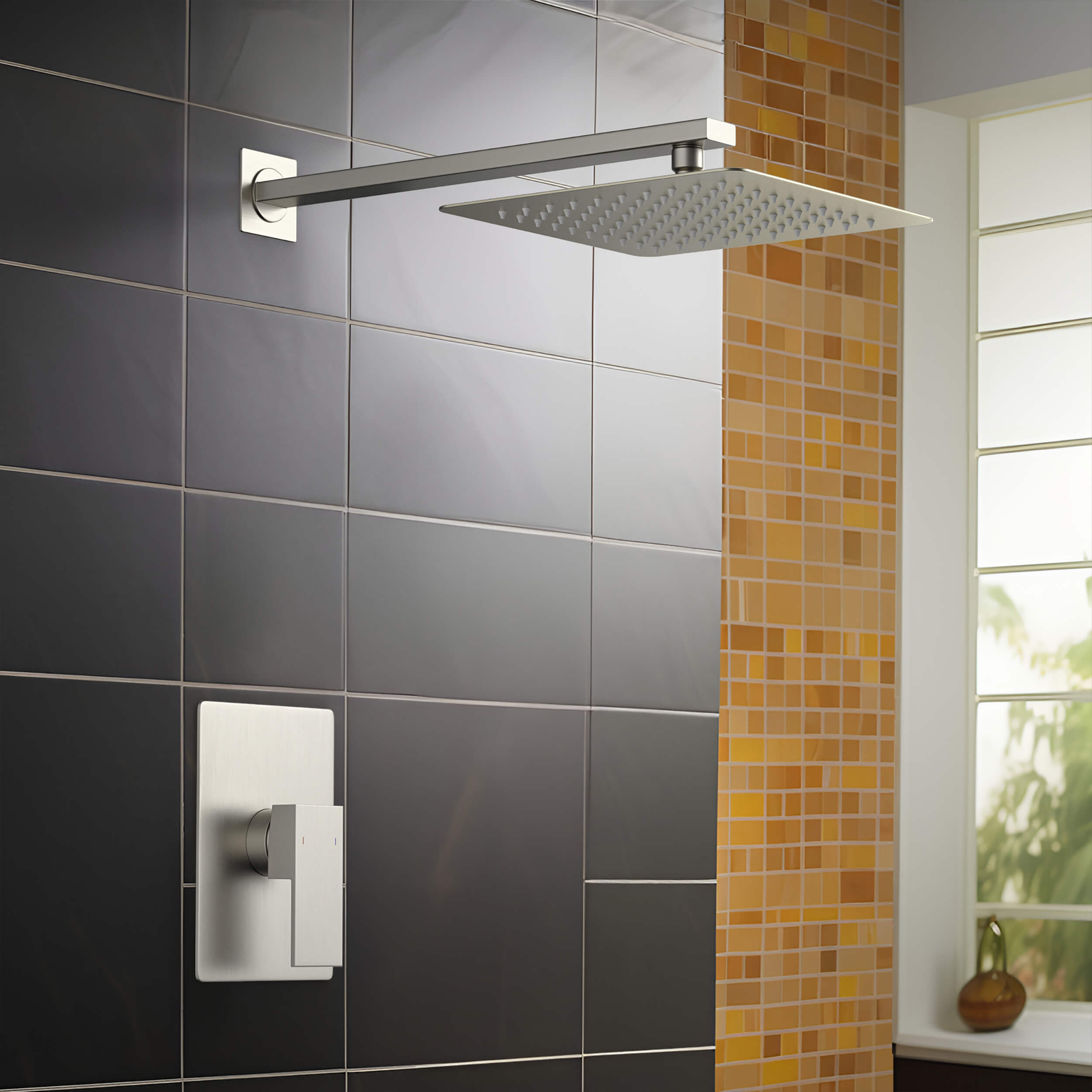 Quadra Pressure Balanced Single Function Shower System with Rough-In Valve