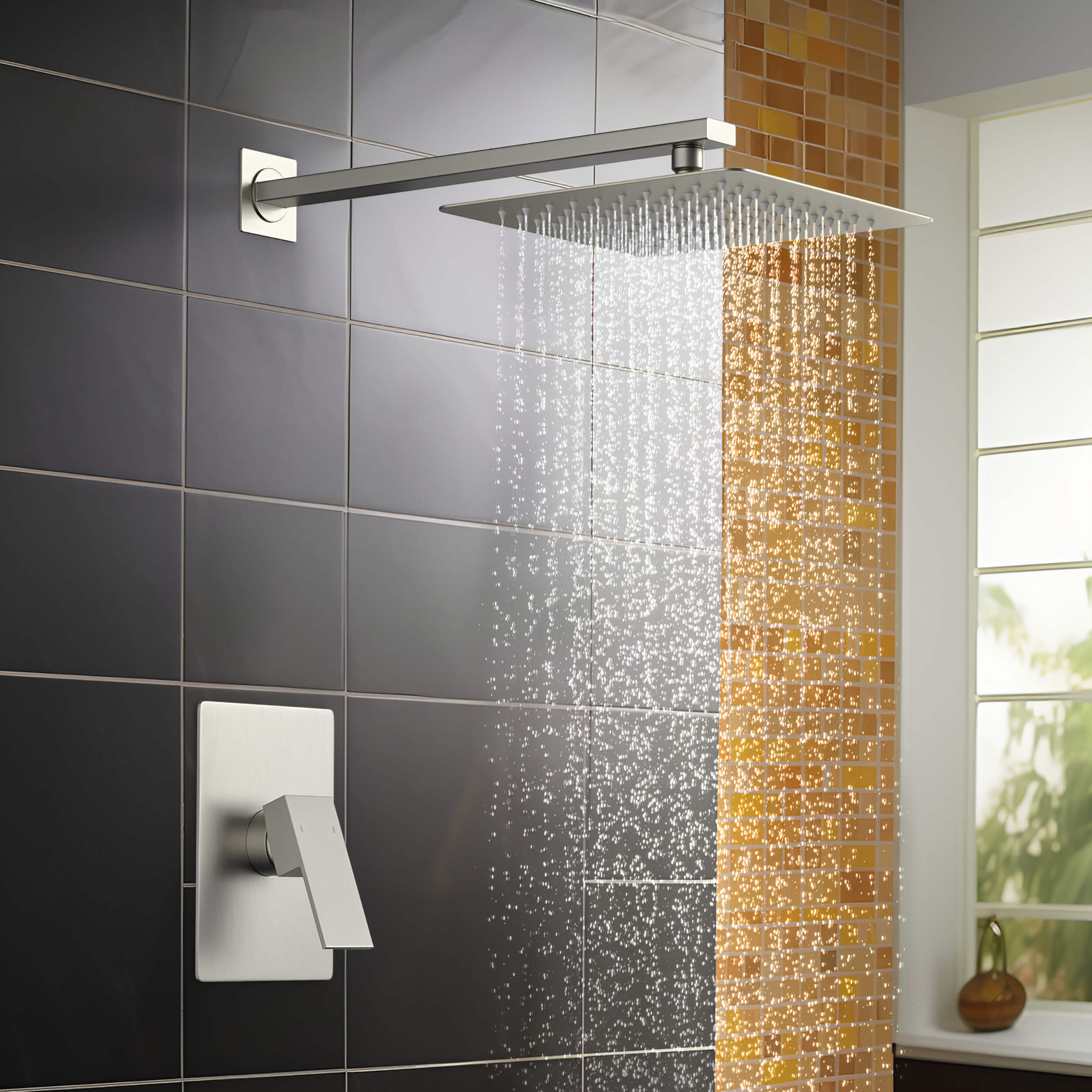 Quadra Pressure Balanced Single Function Shower System with Rough-In Valve