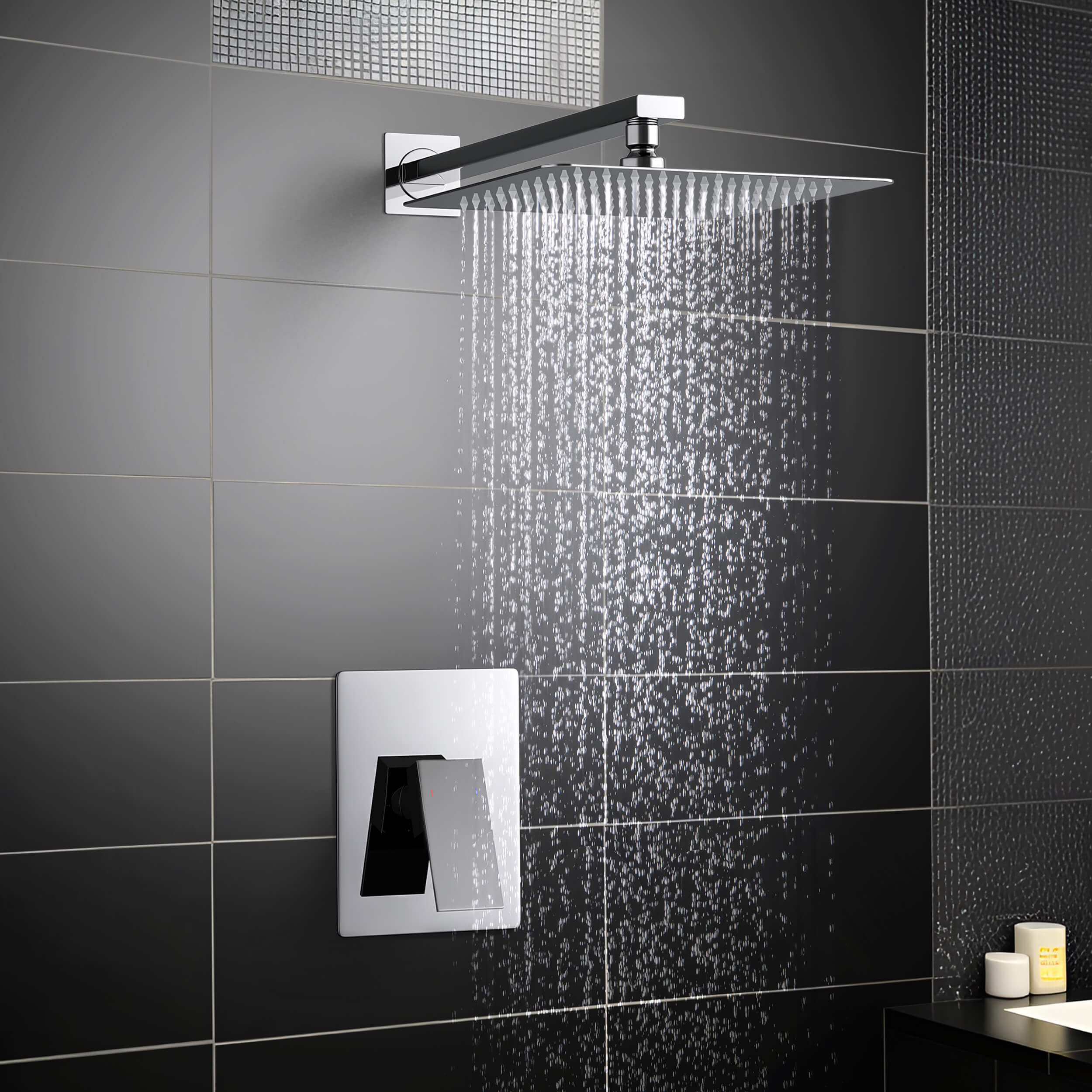Quadra Pressure Balanced Single Function Shower System with Rough-In Valve