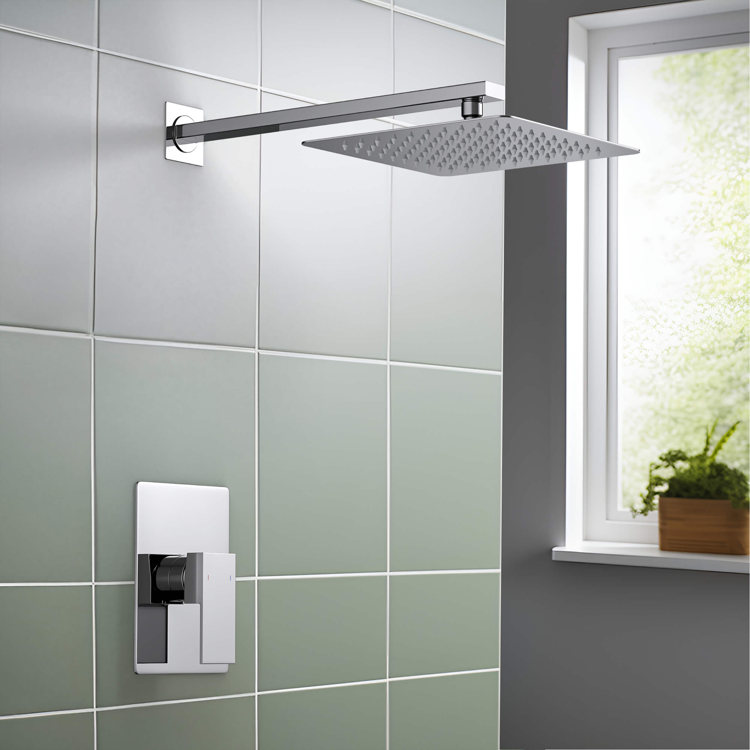 Quadra Pressure Balanced Single Function Shower System with Rough-In Valve
