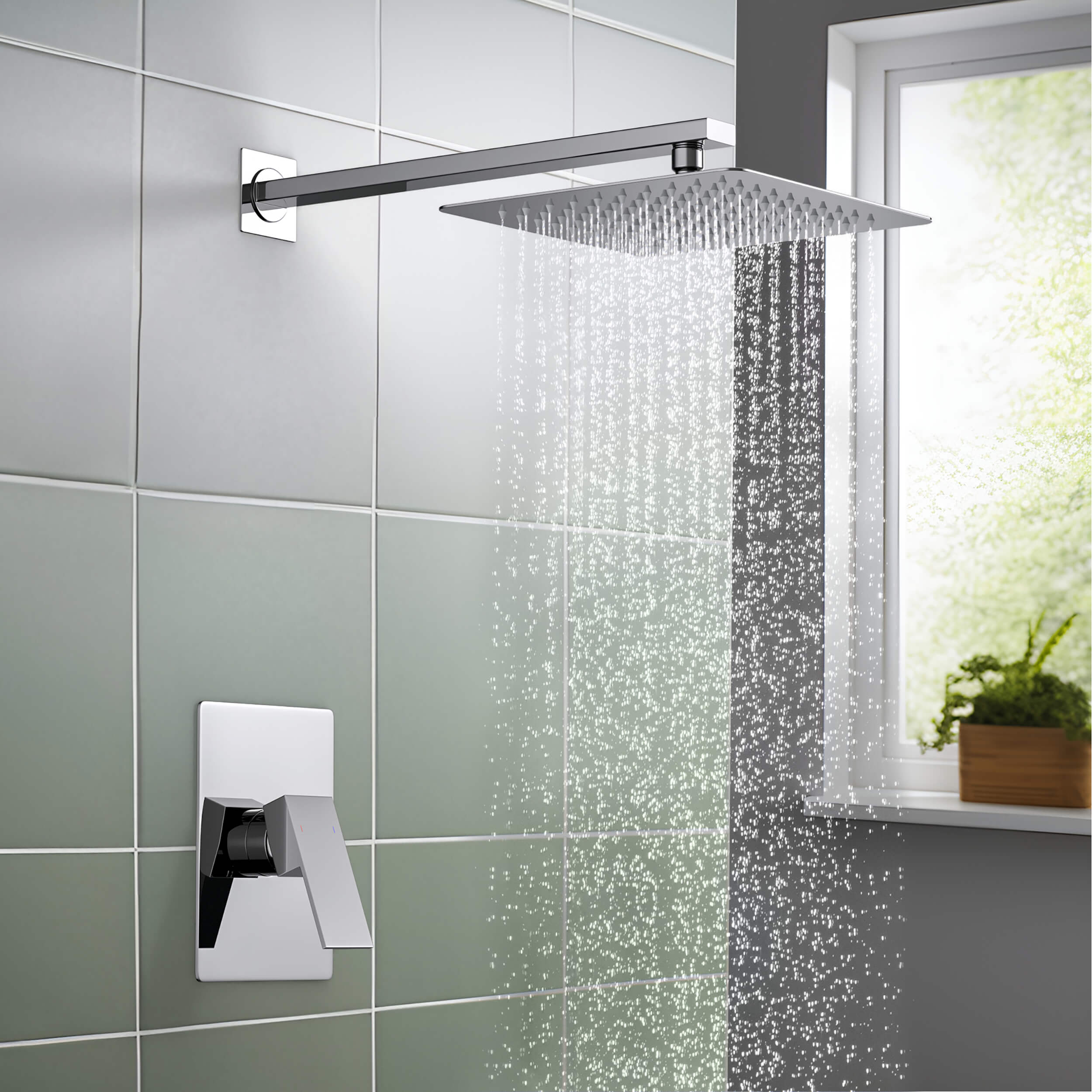 Quadra Pressure Balanced Single Function Shower System with Rough-In Valve