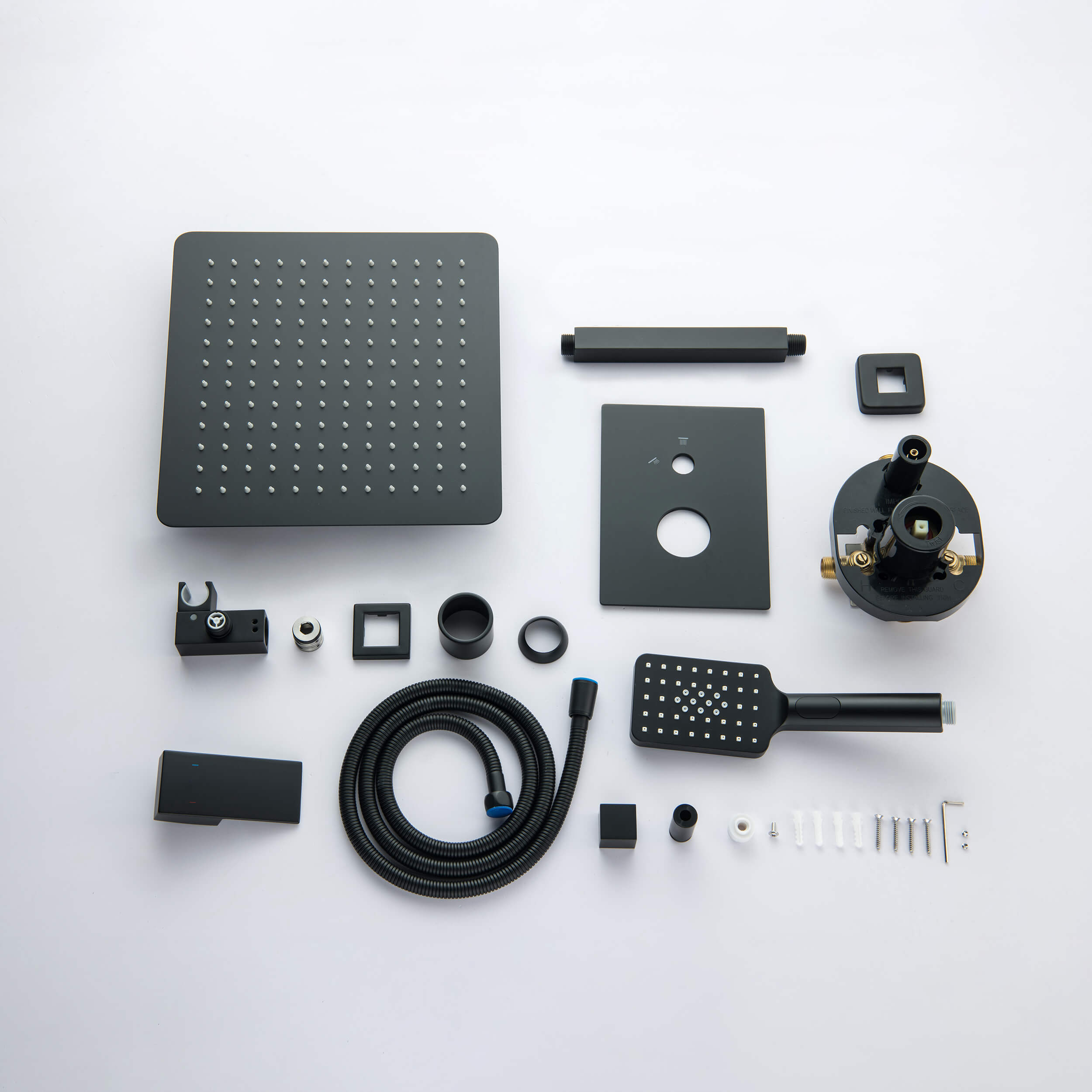 Quadra Pressure Balanced 2-Function Ceiling Mount Shower System with Rough-In Valve