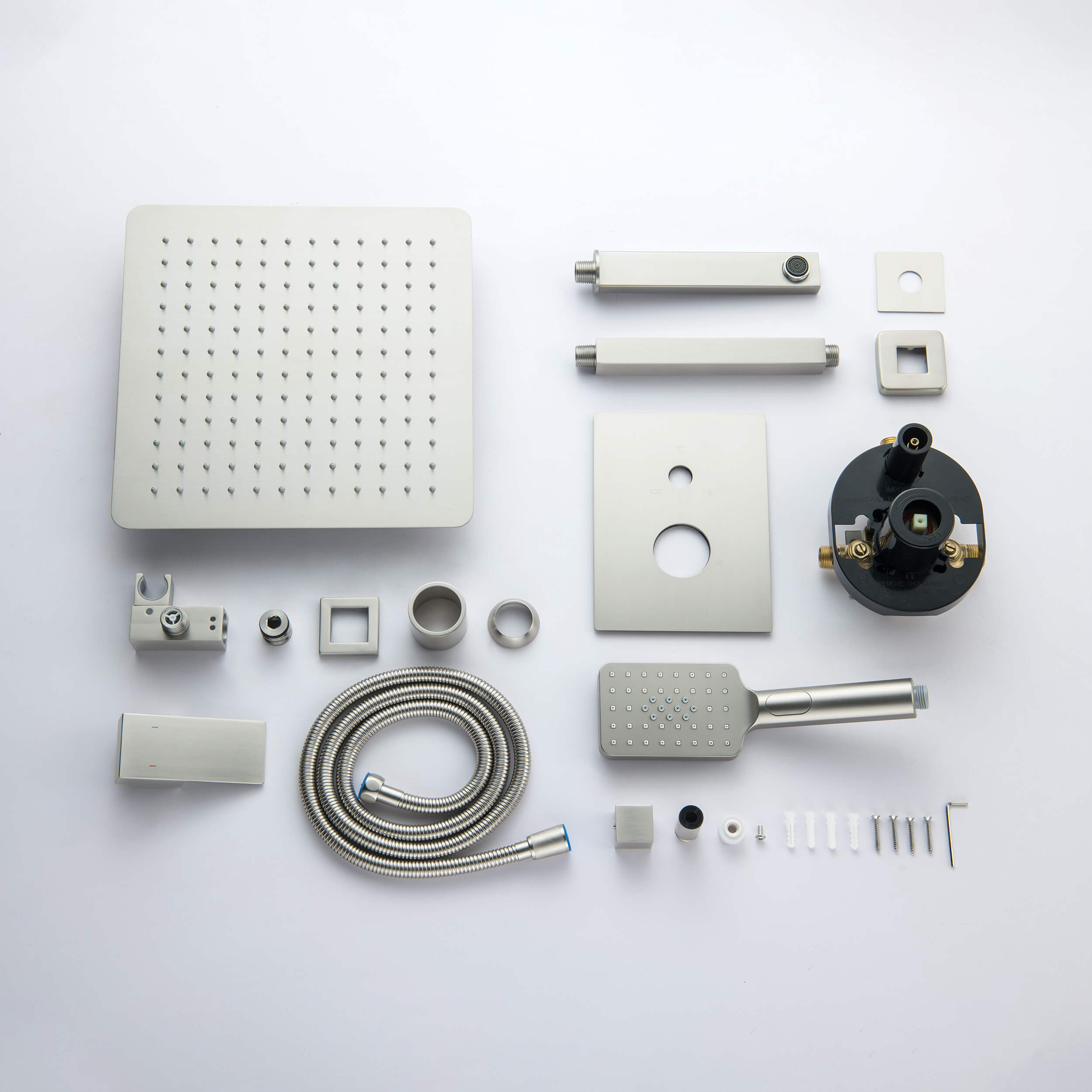 Quadra Pressure Balanced 3-Function Ceiling Mount Shower System with Rough-In Valve