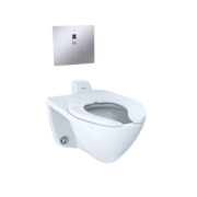 TOTO CT708UVG Commercial Flushometer Ultra-High Efficiency Toilet, 1.0/1.28/1.6 GPF, Elongated Bowl - Back Spud - CEFIONTECT
