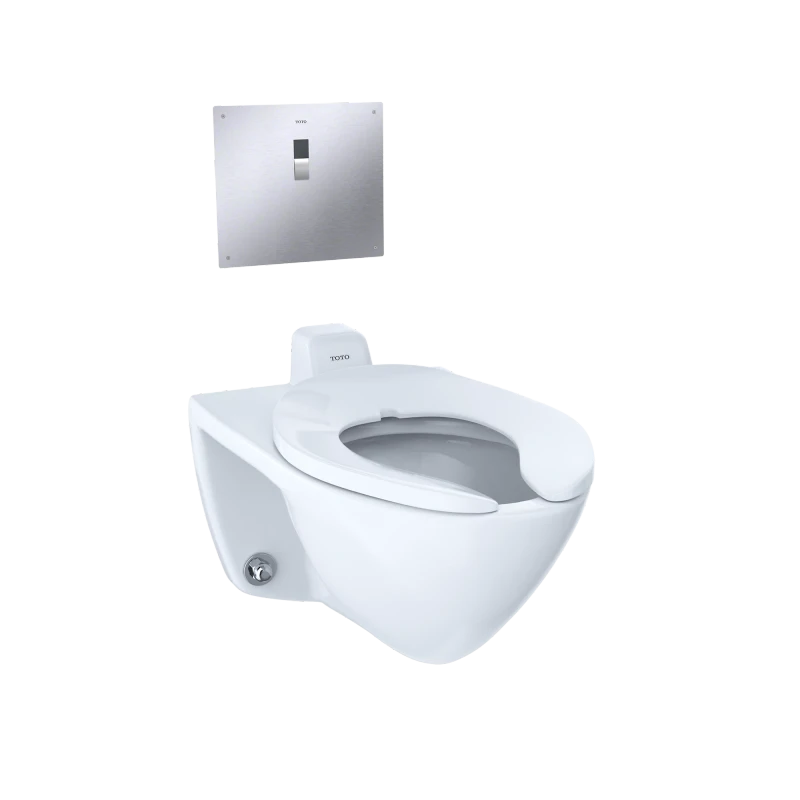 TOTO CT708UVG Commercial Flushometer Ultra-High Efficiency Toilet, 1.0/1.28/1.6 GPF, Elongated Bowl - Back Spud - CEFIONTECT