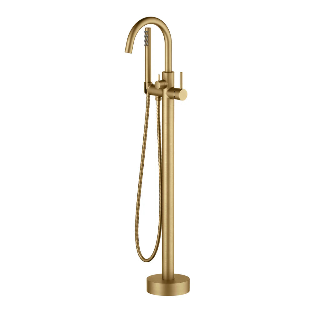 Halo Floor Mount Tub Filler With Hand Shower