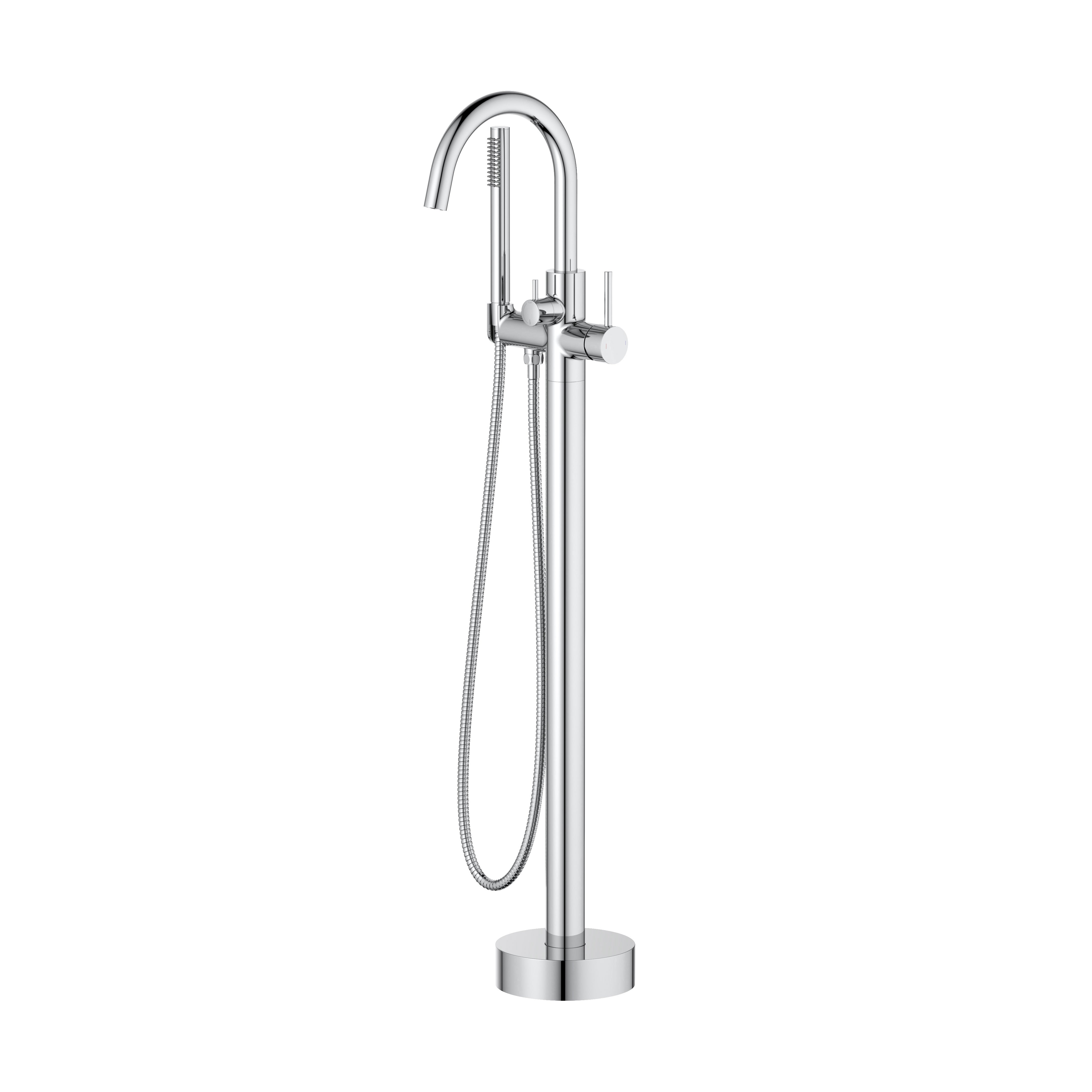 Halo Floor Mount Tub Filler With Hand Shower