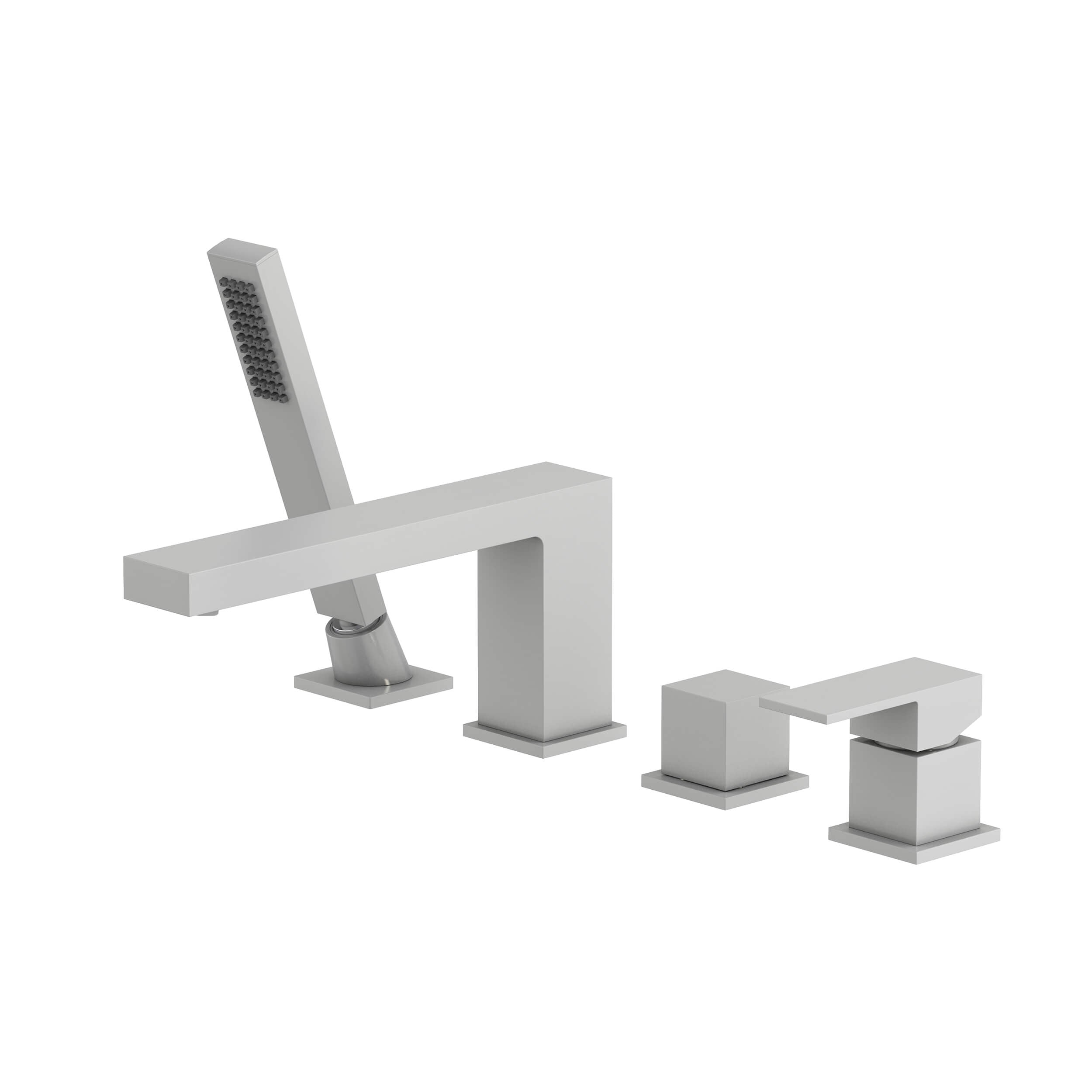 Quadra Deck Mounted Bathtub Faucet with Hand Shower