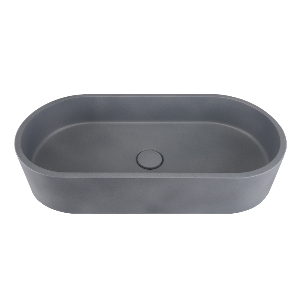 Dawn Oblong Shape Concrete Vanity Top, Blue Ashes CSUF10050BA