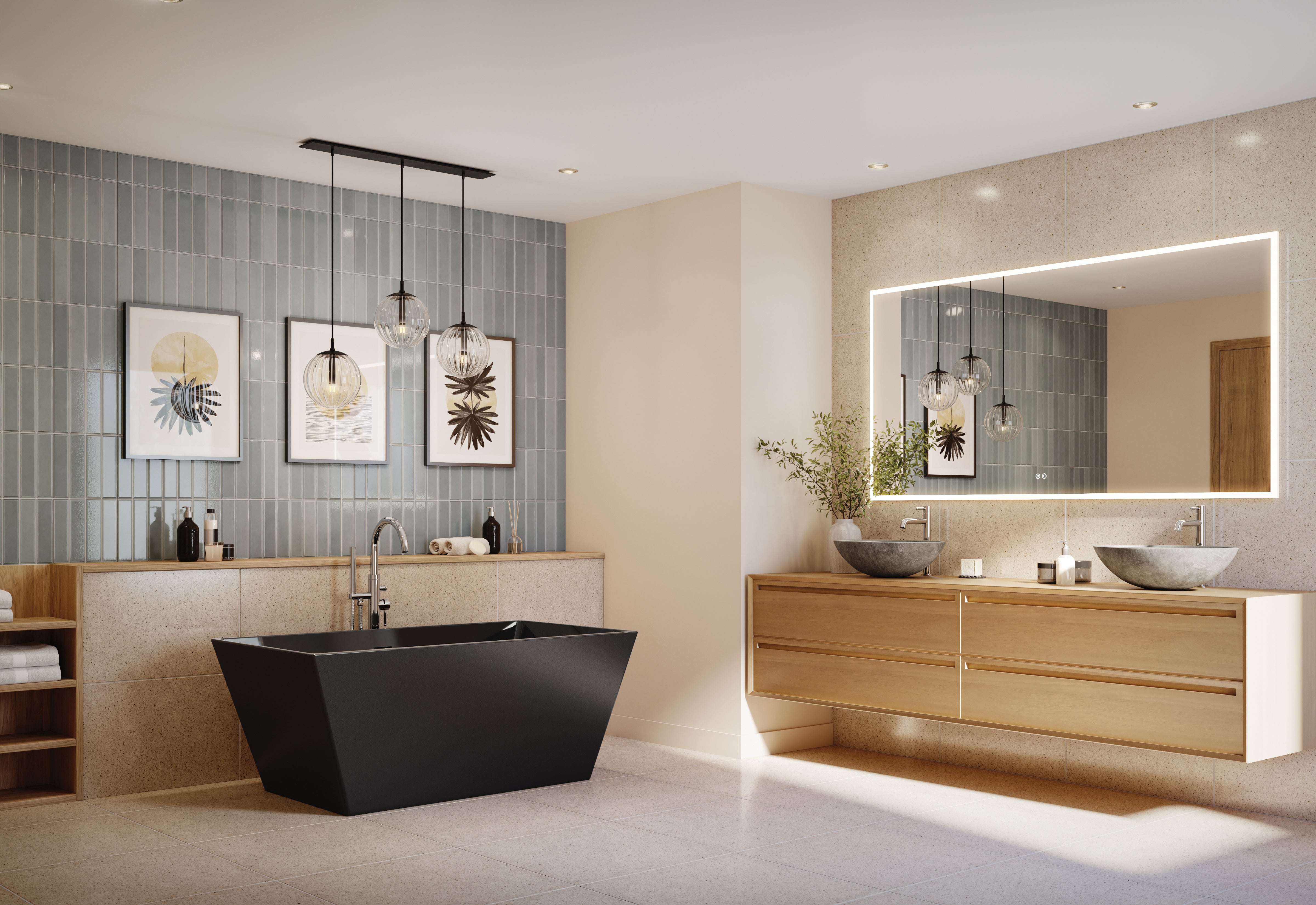 Fleurco Calando Black Petite Freestanding Acrylic Tub – Series BCA5631