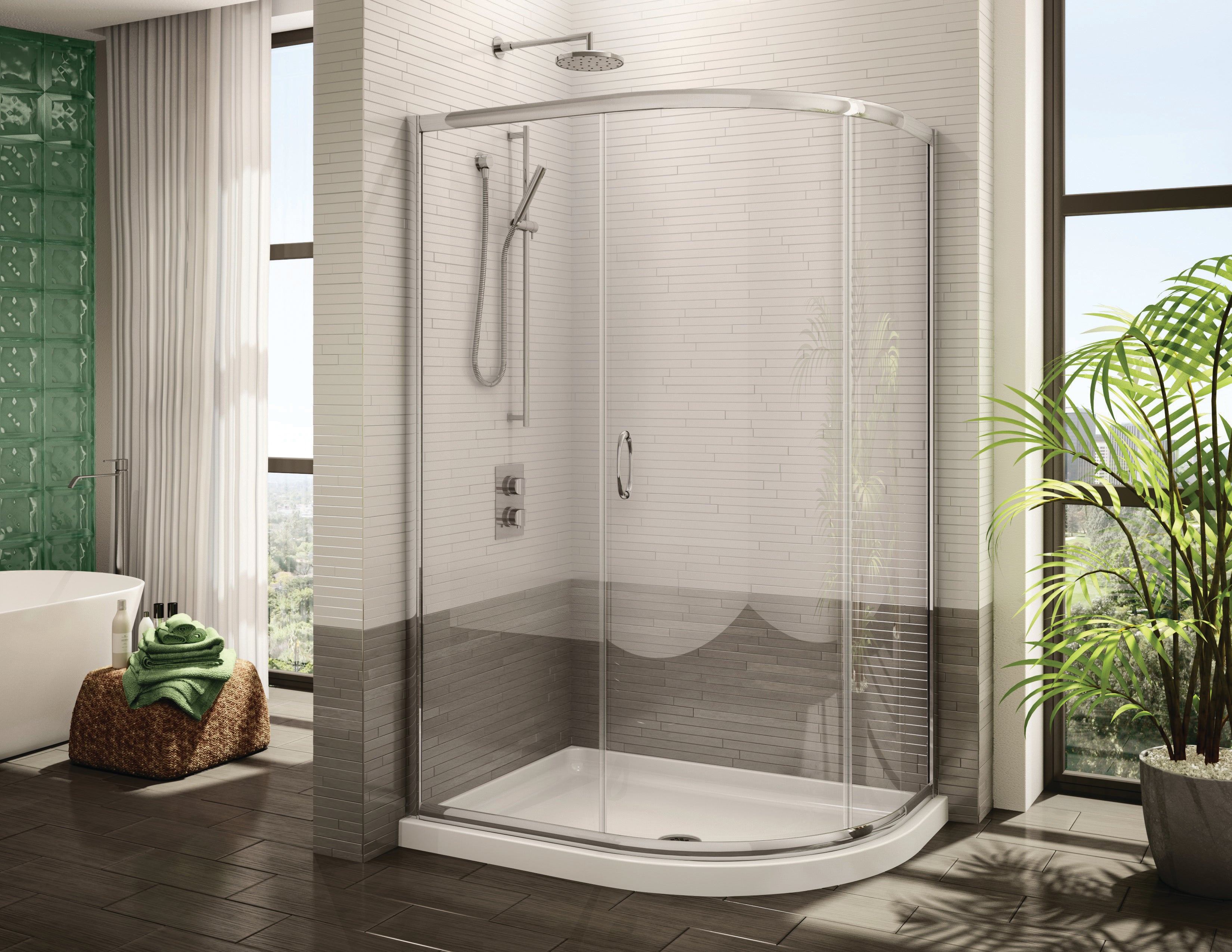 Capri Half Round Shower Door