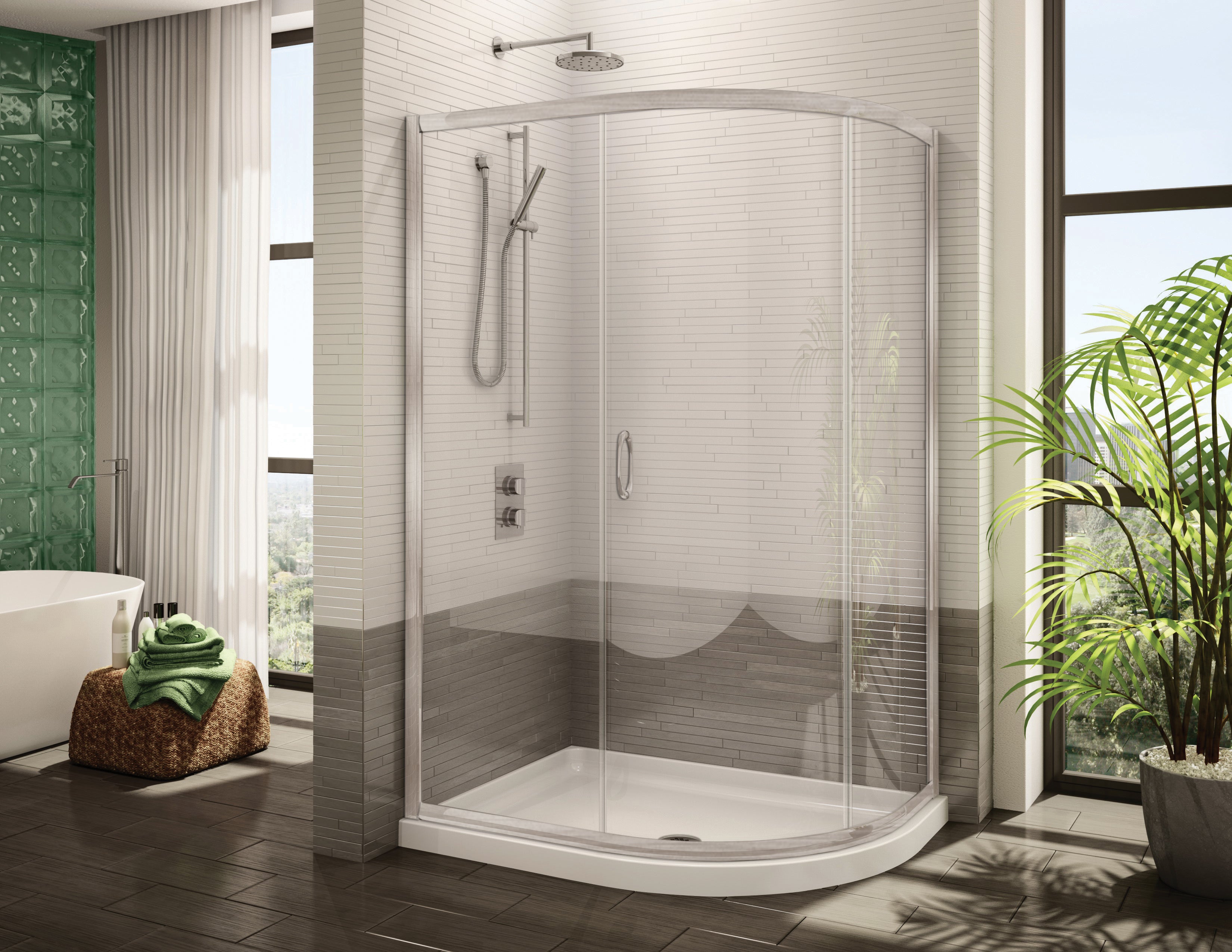 Capri Half Round Shower Door