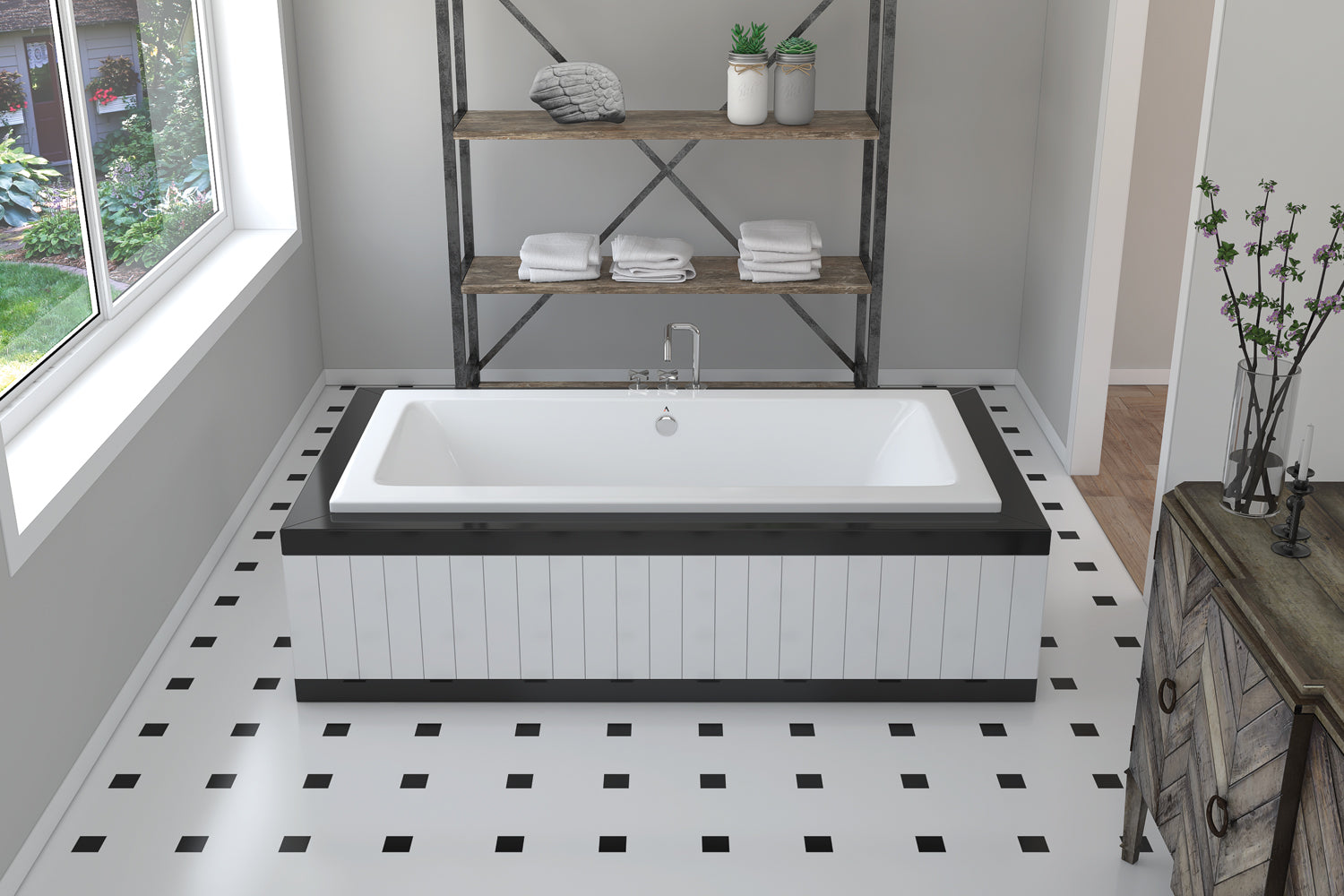 Americh Chios 7242 - Luxury Series Drop-In Bathtub CH7242L-WH